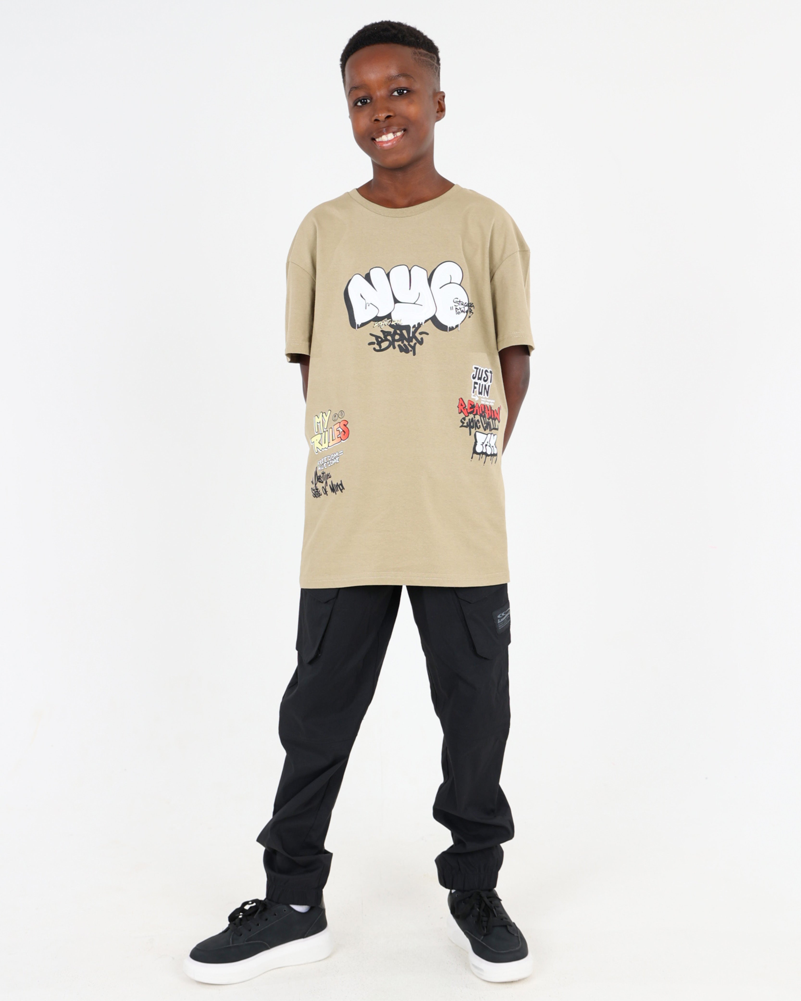 Boys Short Sleeve Oversized NYC T-Shirt