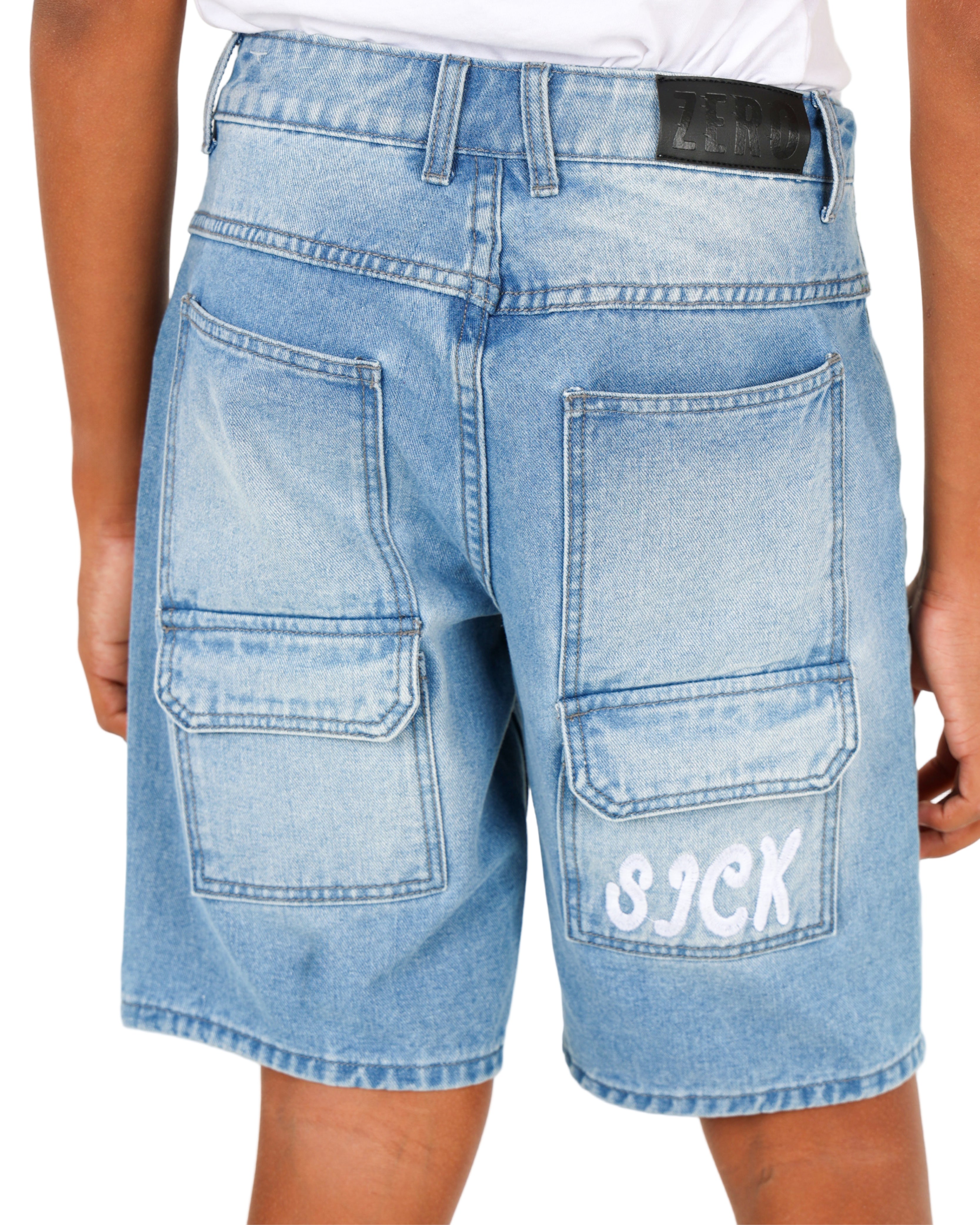 Medium Indigo Relaxed Skater Shorts