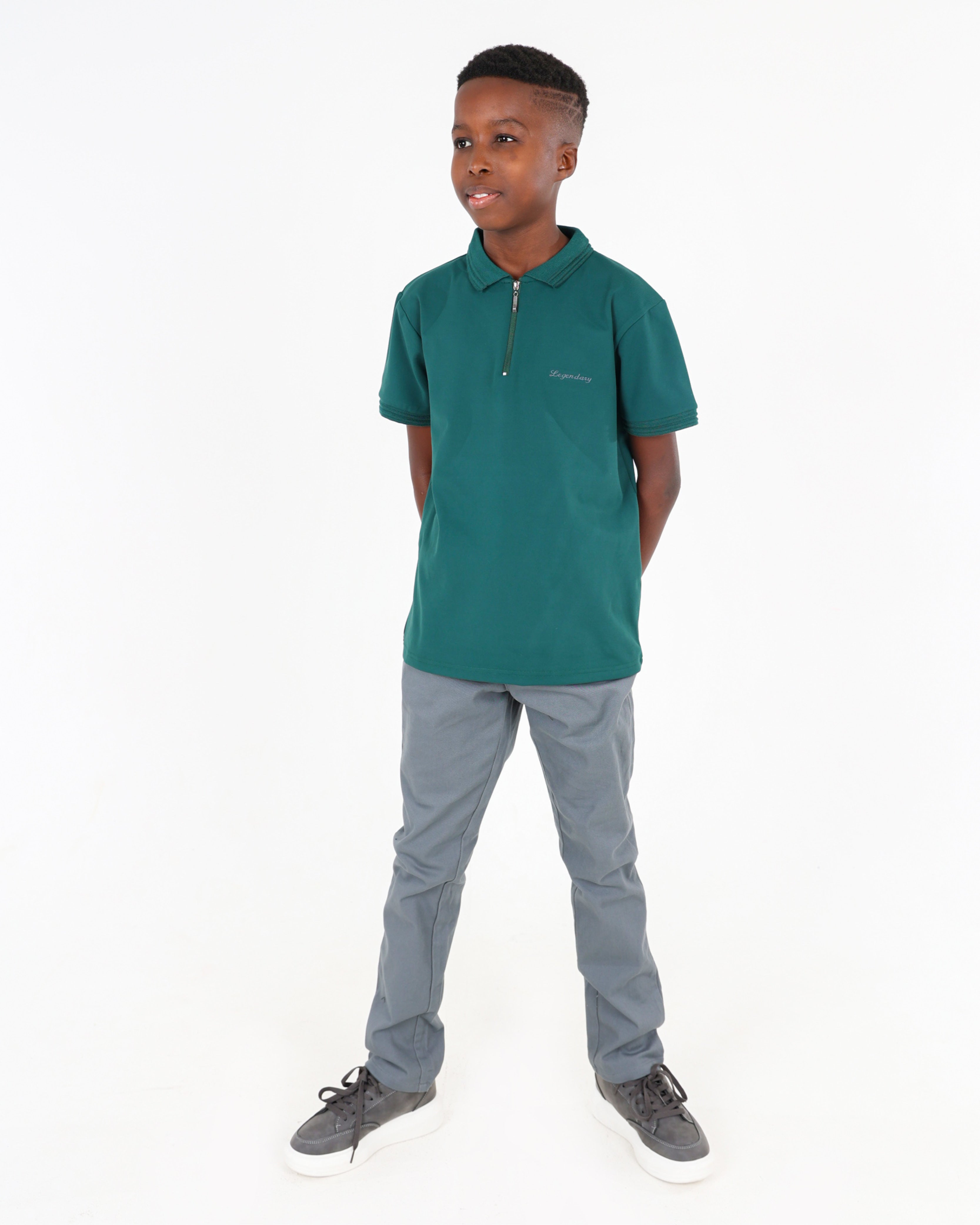 Big Boys Grey Slim Fit Chinos