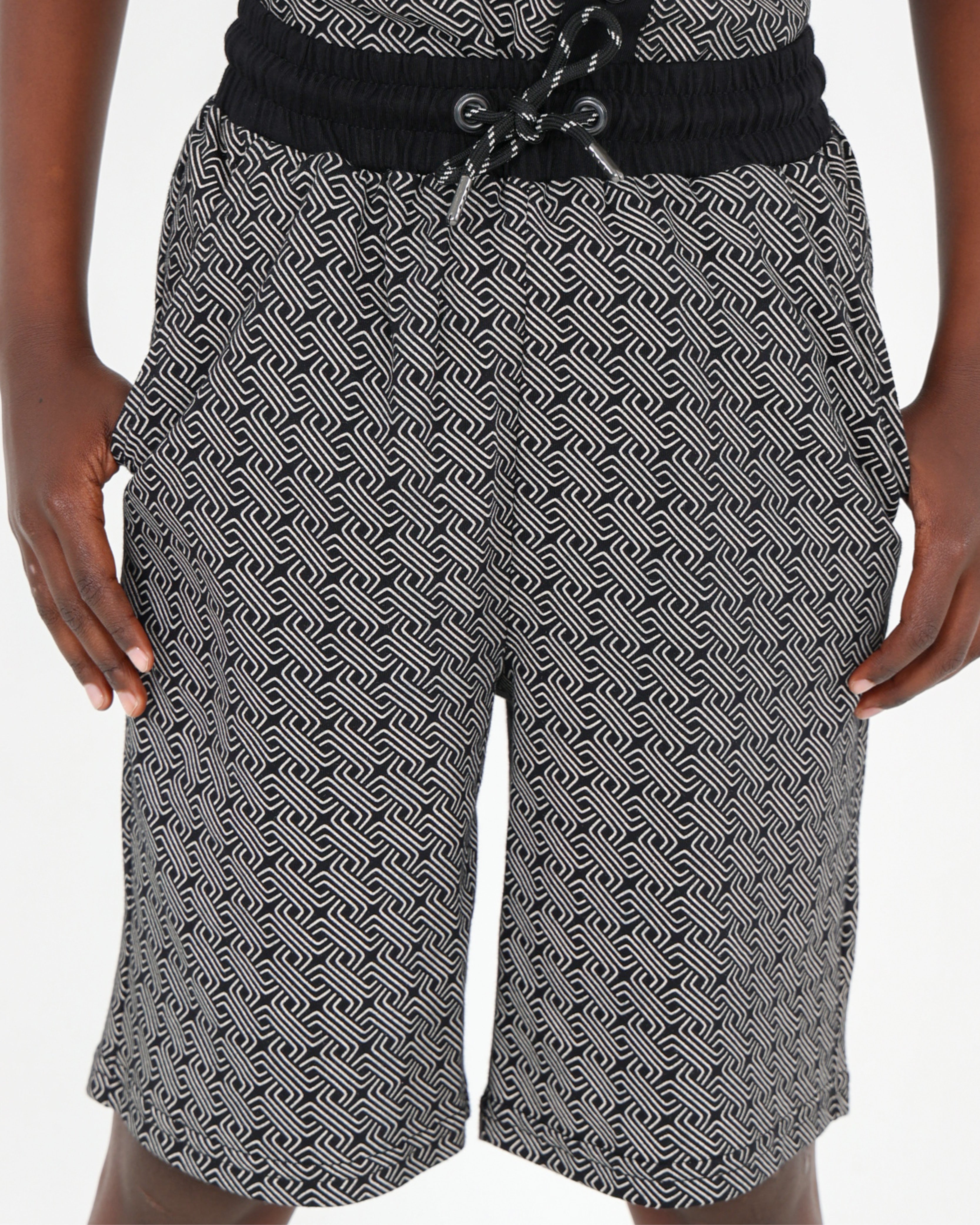 Boys Geometric Print Shorts