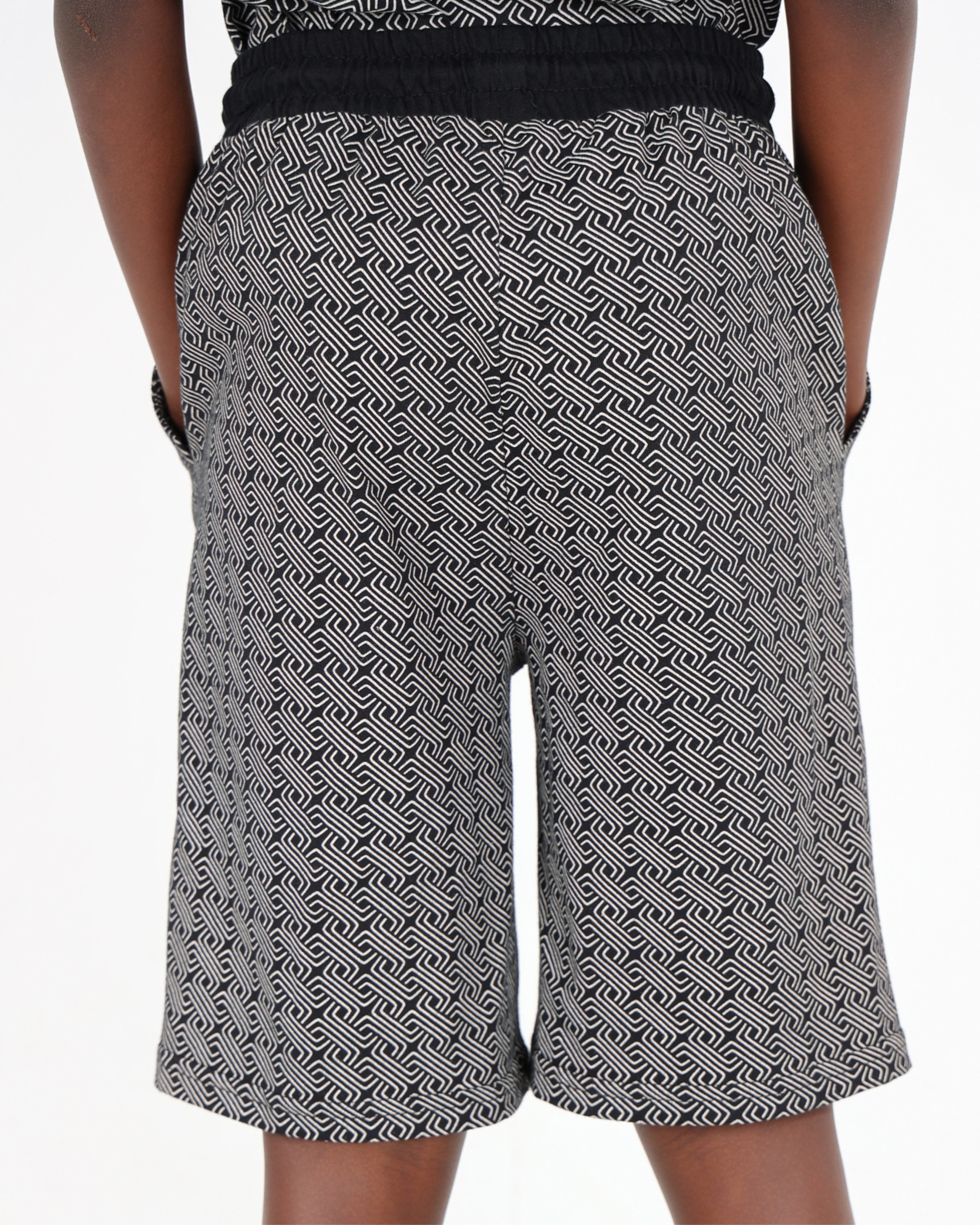 Boys Geometric Print Shorts