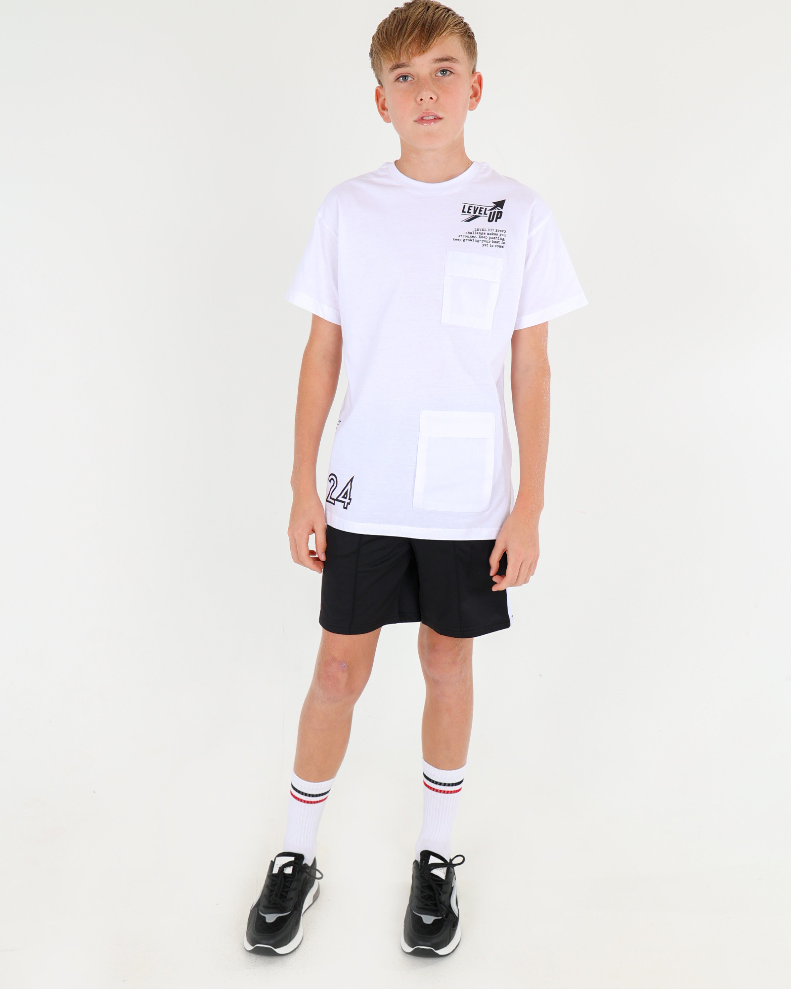 Boys Double Utility Pocket T-Shirt