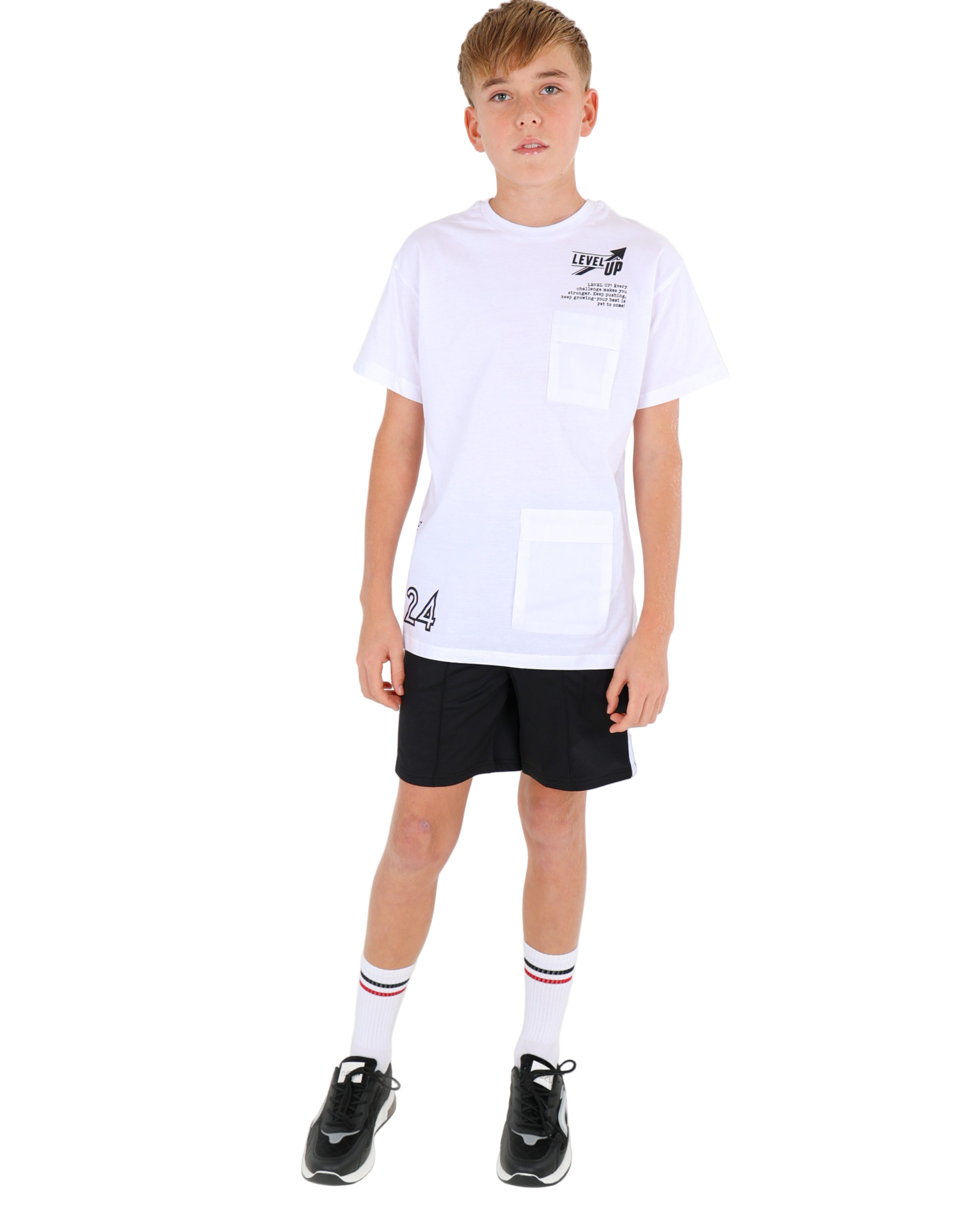 Double Utility Pocket Short Sleeve T-Shirt