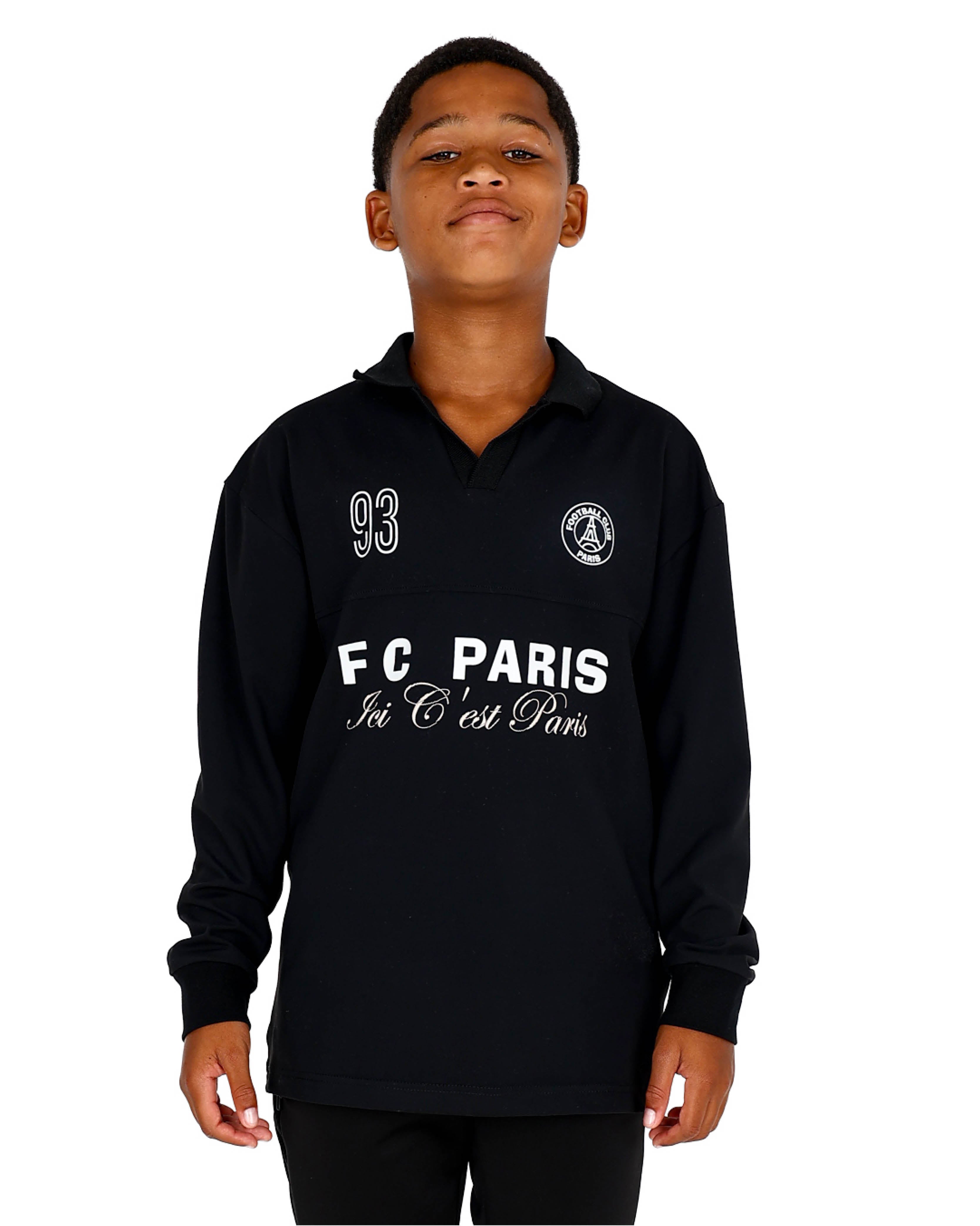 Long Sleeve Black Johnny Collar Graphic Sweatshirt