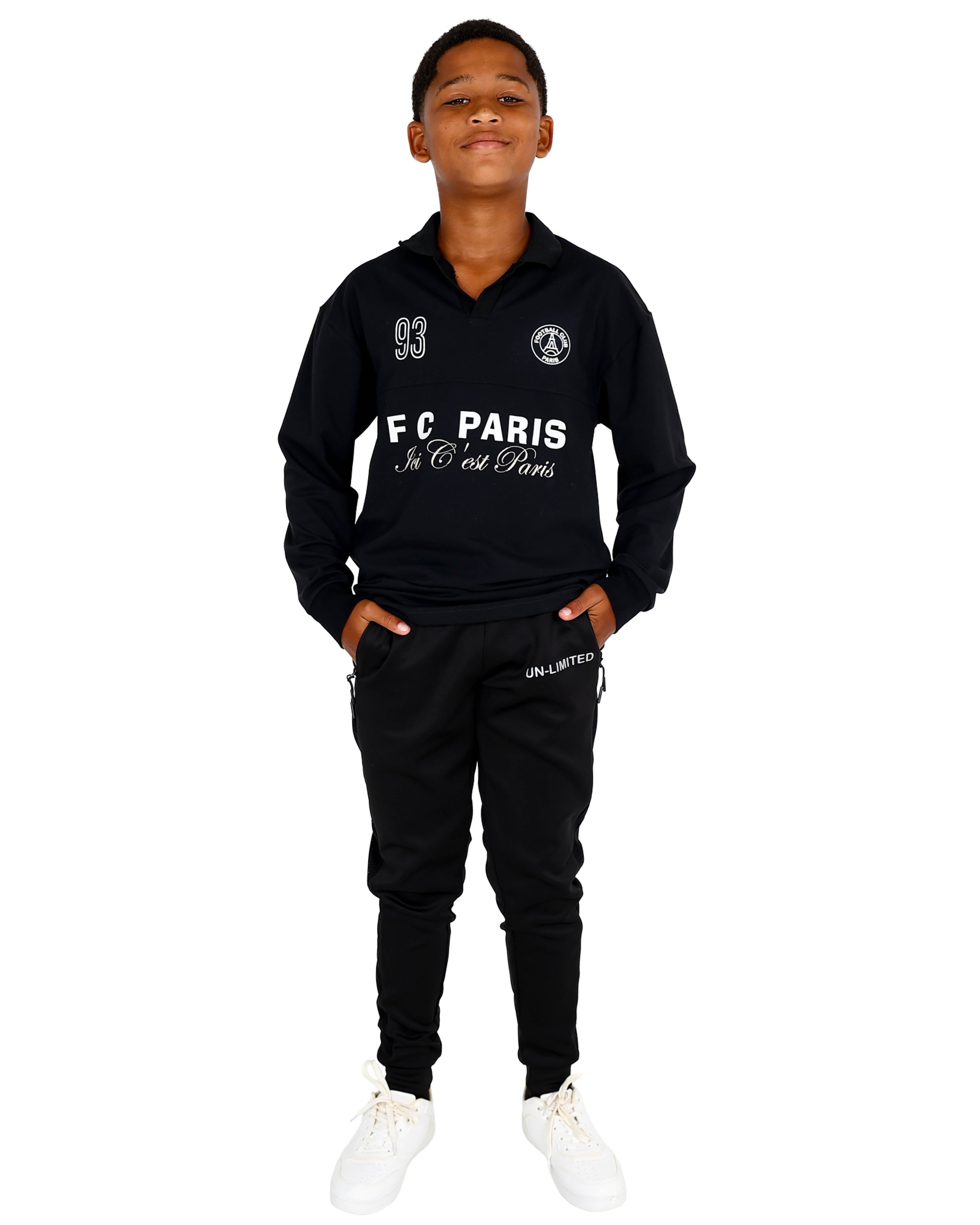 Long Sleeve Black Johnny Collar Graphic Sweatshirt