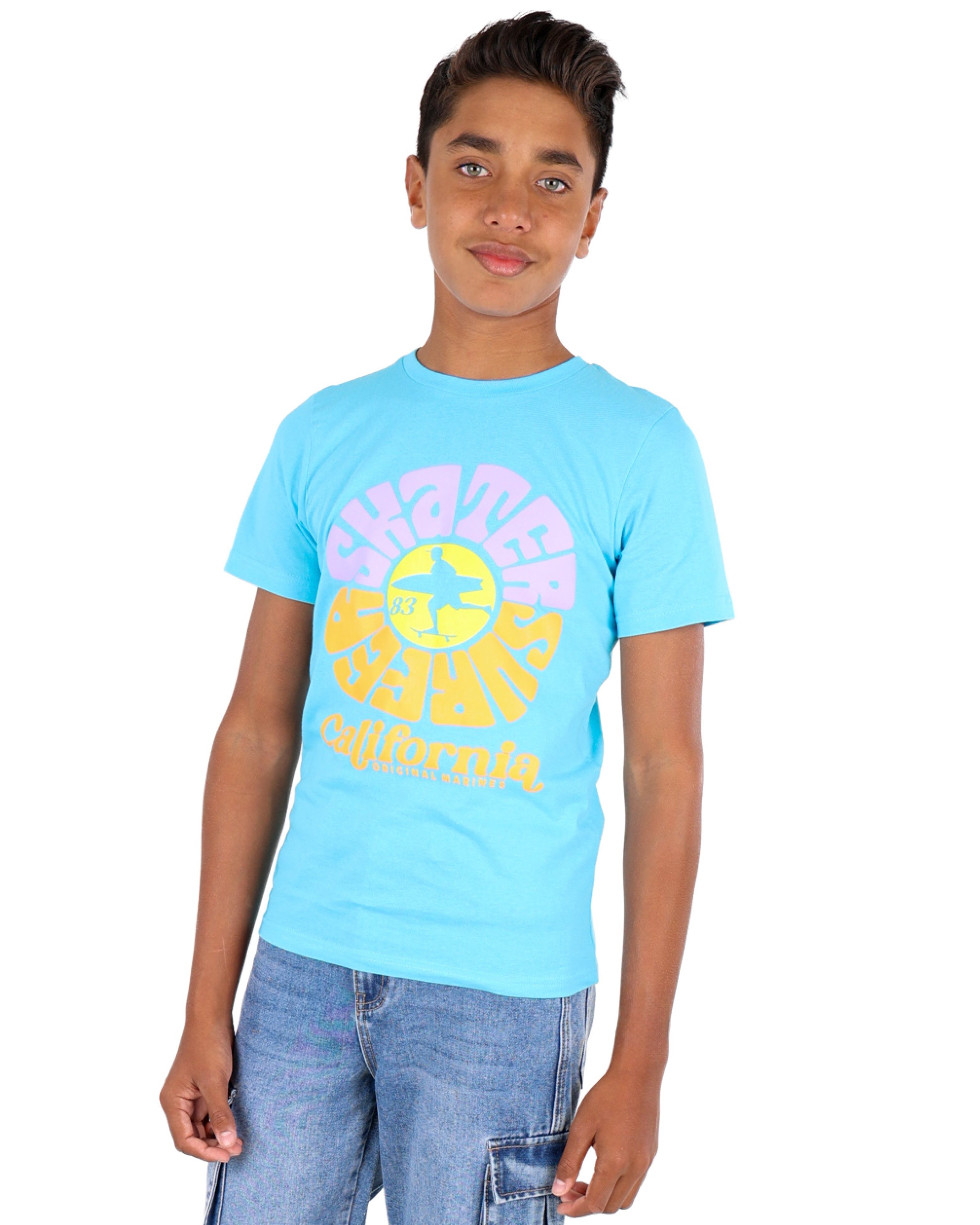 Skater Surfer Short Sleeve Graphic T-Shirt