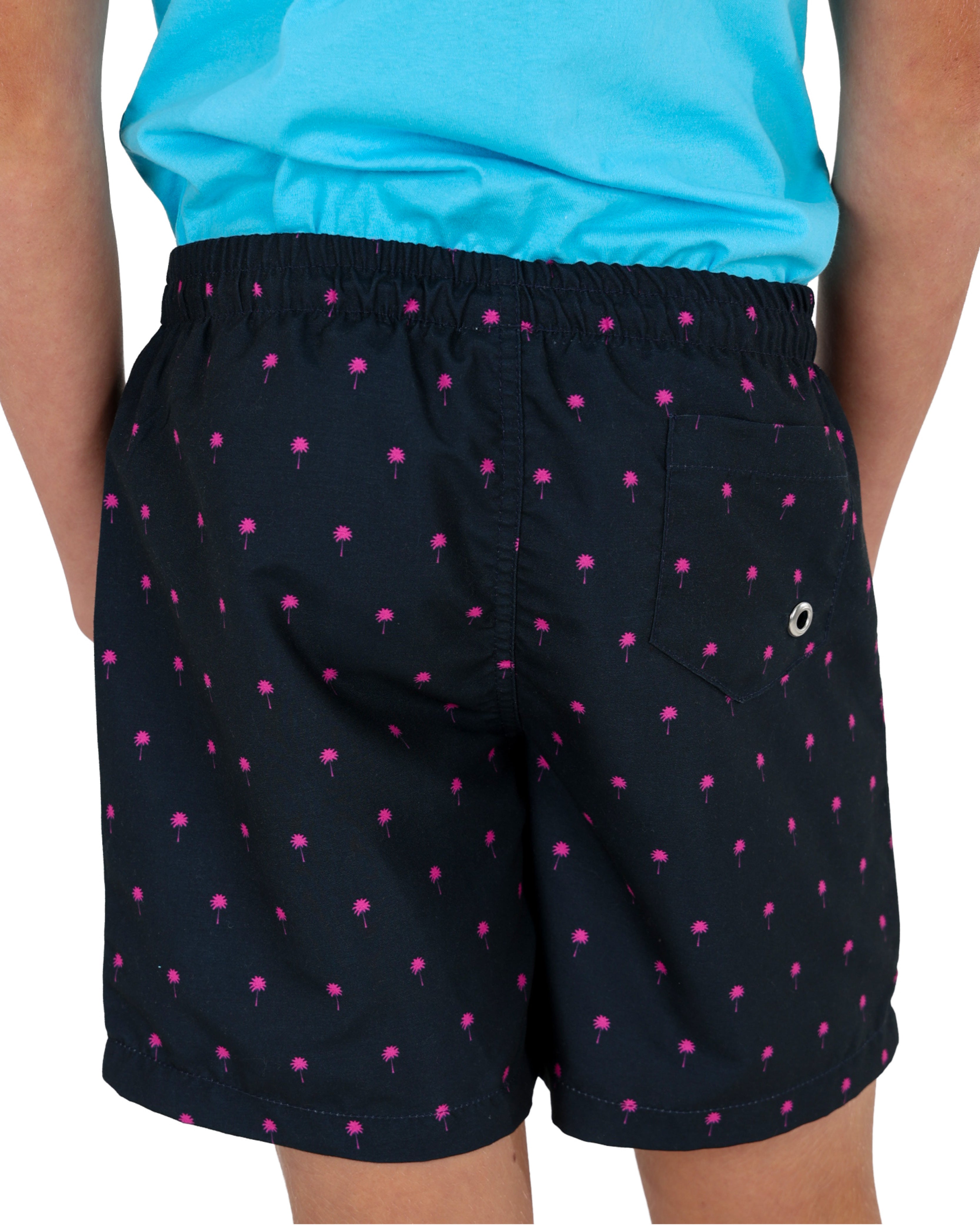 Relaxed Fit Palm Print Shorts