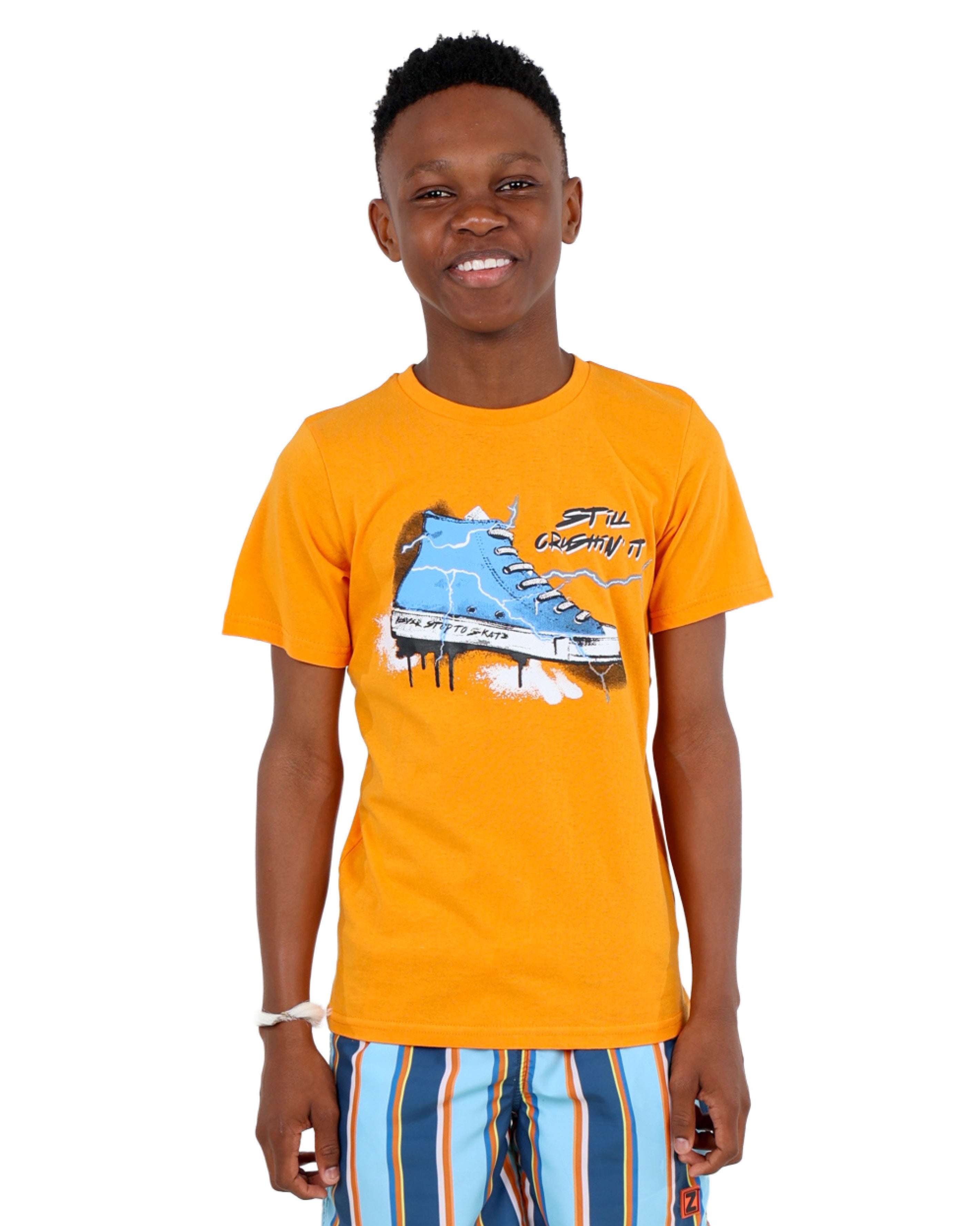 Short Sleeve "Still Crushing It" Graphic Print T-Shirt