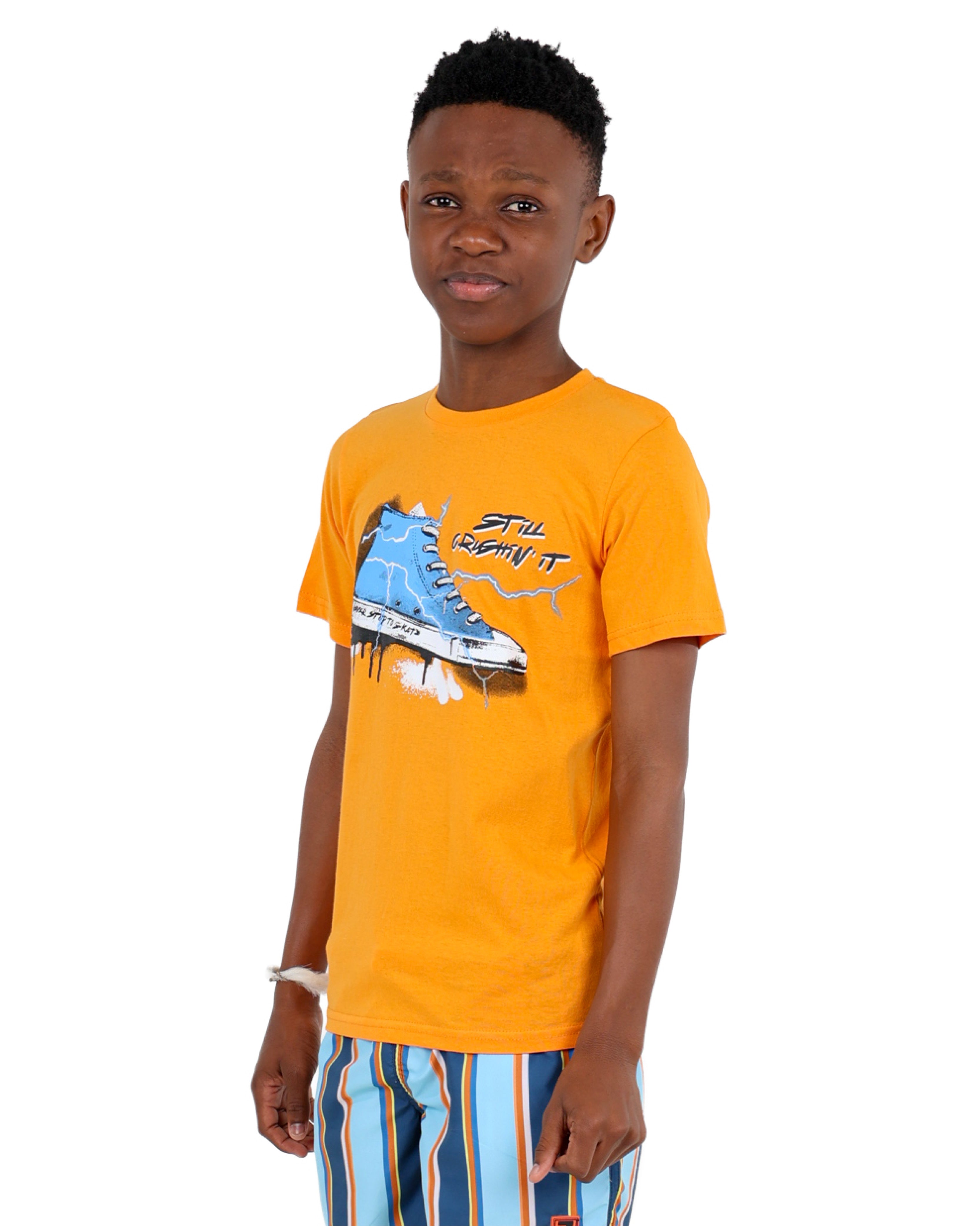 Short Sleeve "Still Crushing It" Graphic Print T-Shirt