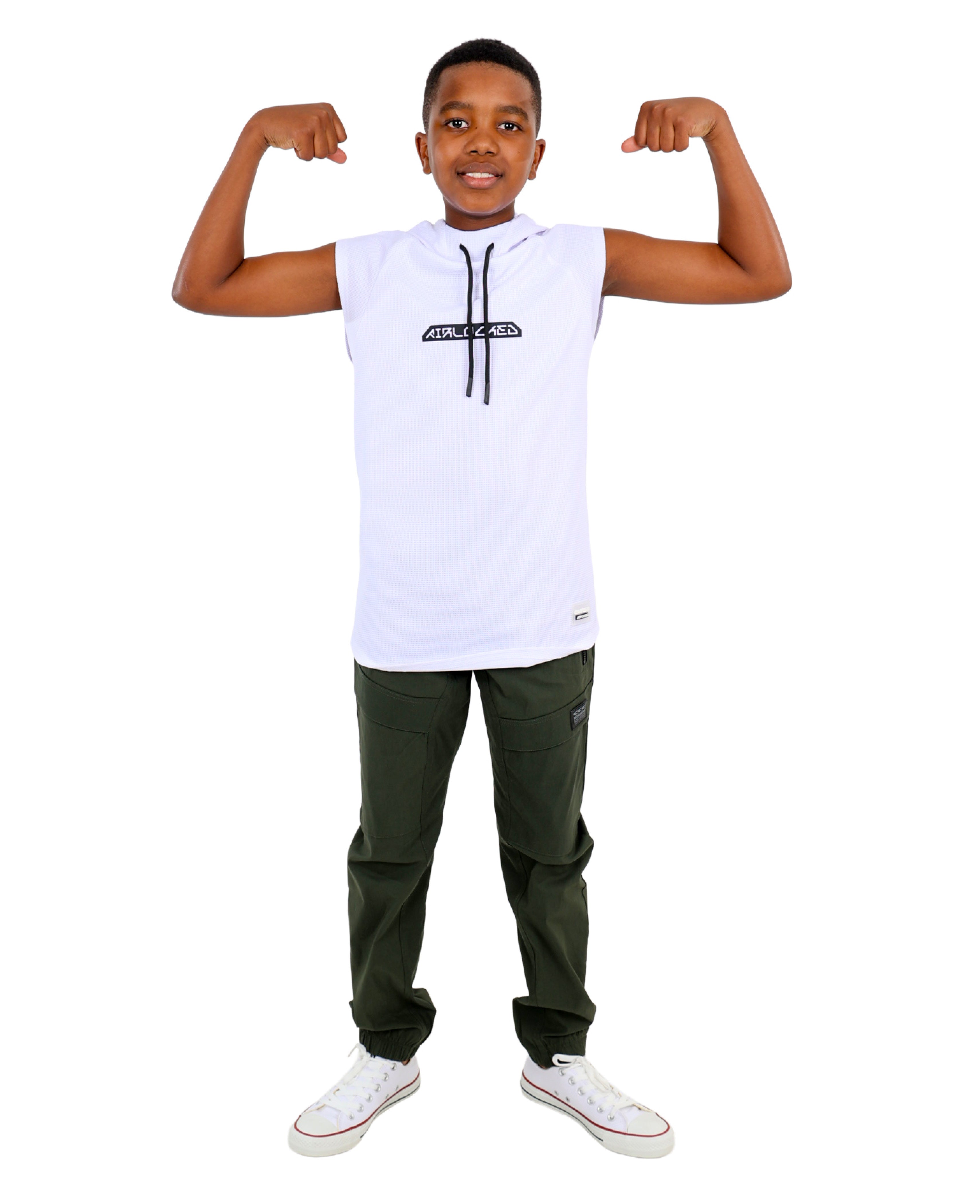 Sleeveless Jacquard Hoodie