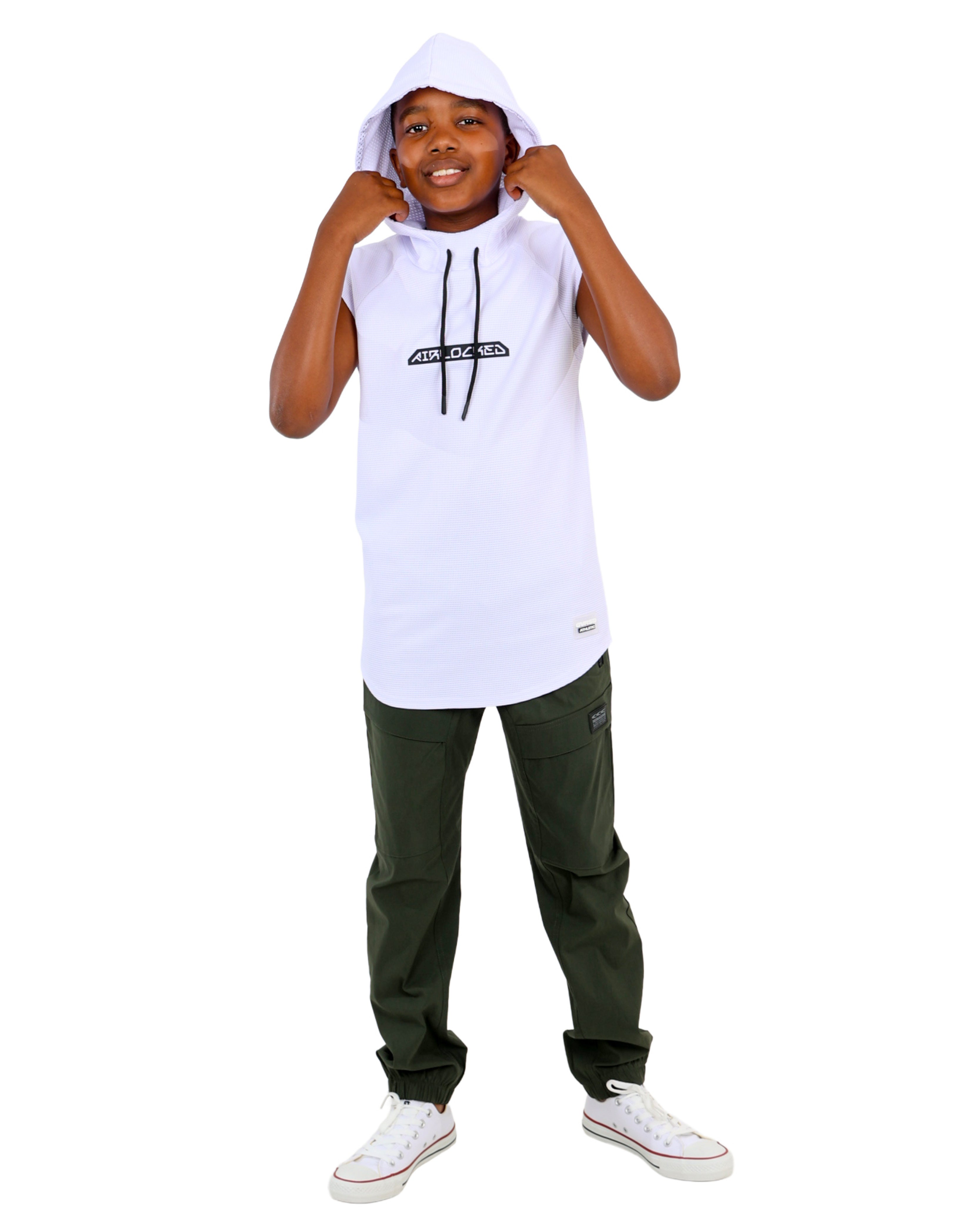 Sleeveless Jacquard Hoodie