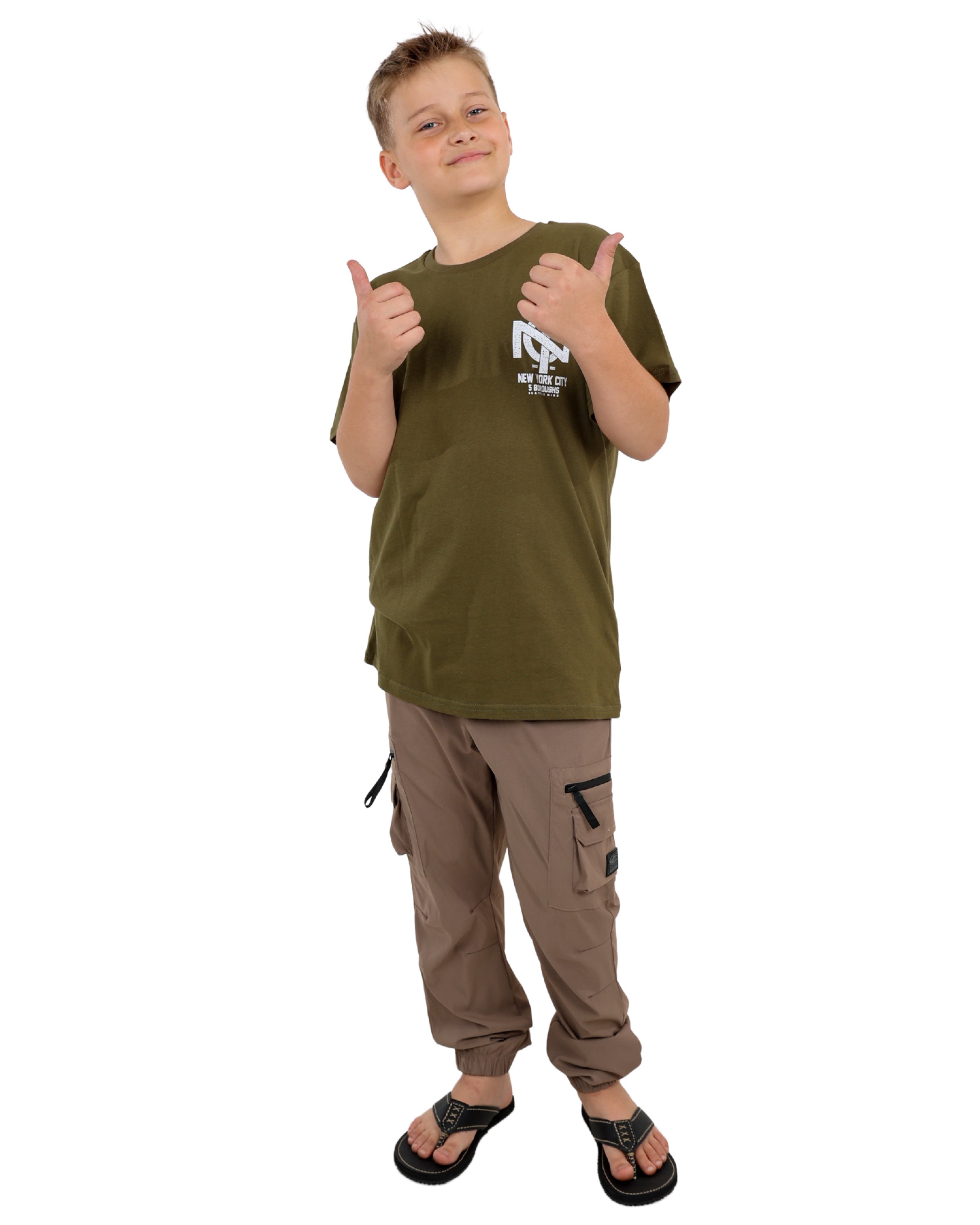 Short Sleeve "NYC 5 Boroughs" Graphic Print T-Shirt