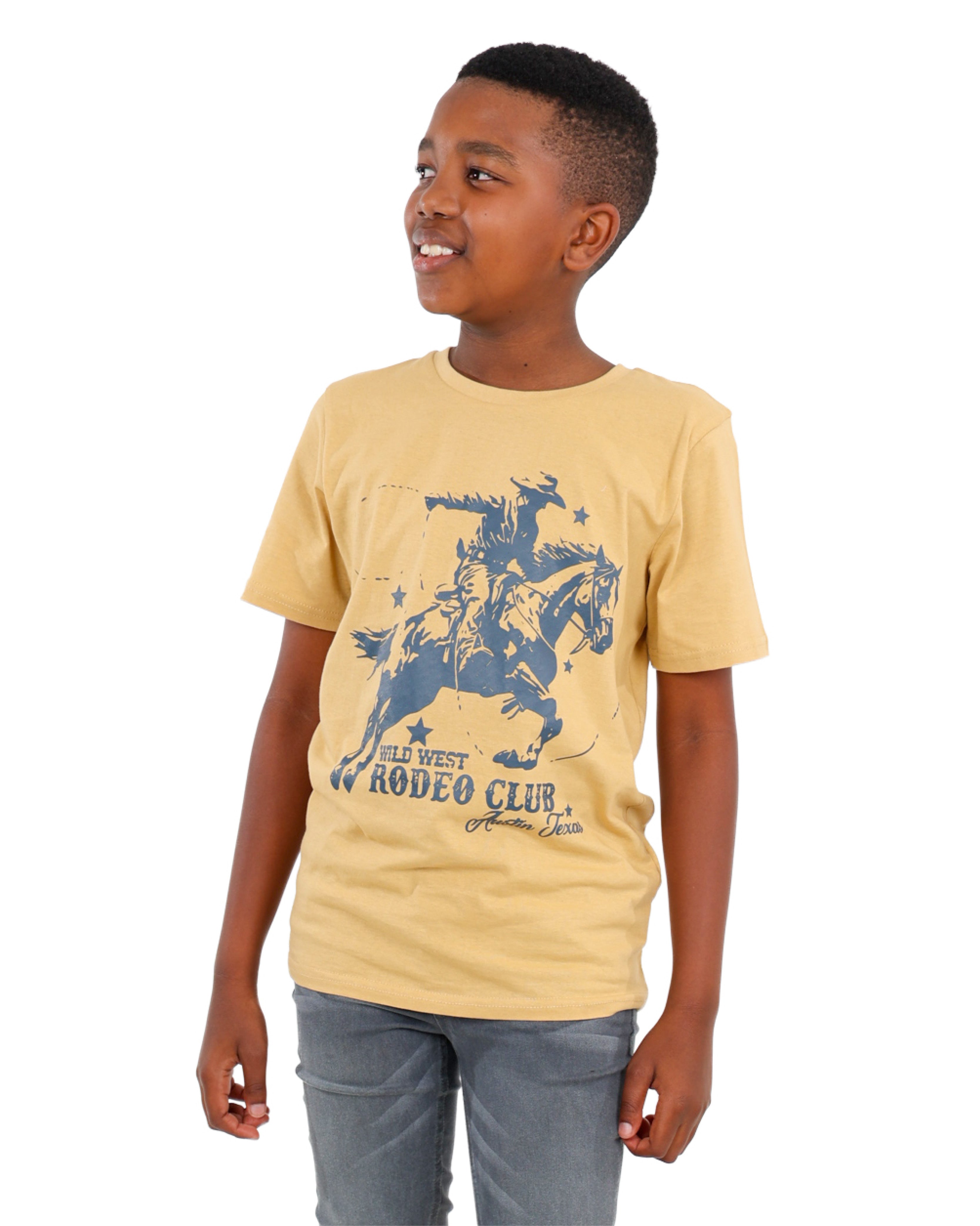 Short Sleeve "Rodeo Club" Graphic Print T-Shirt