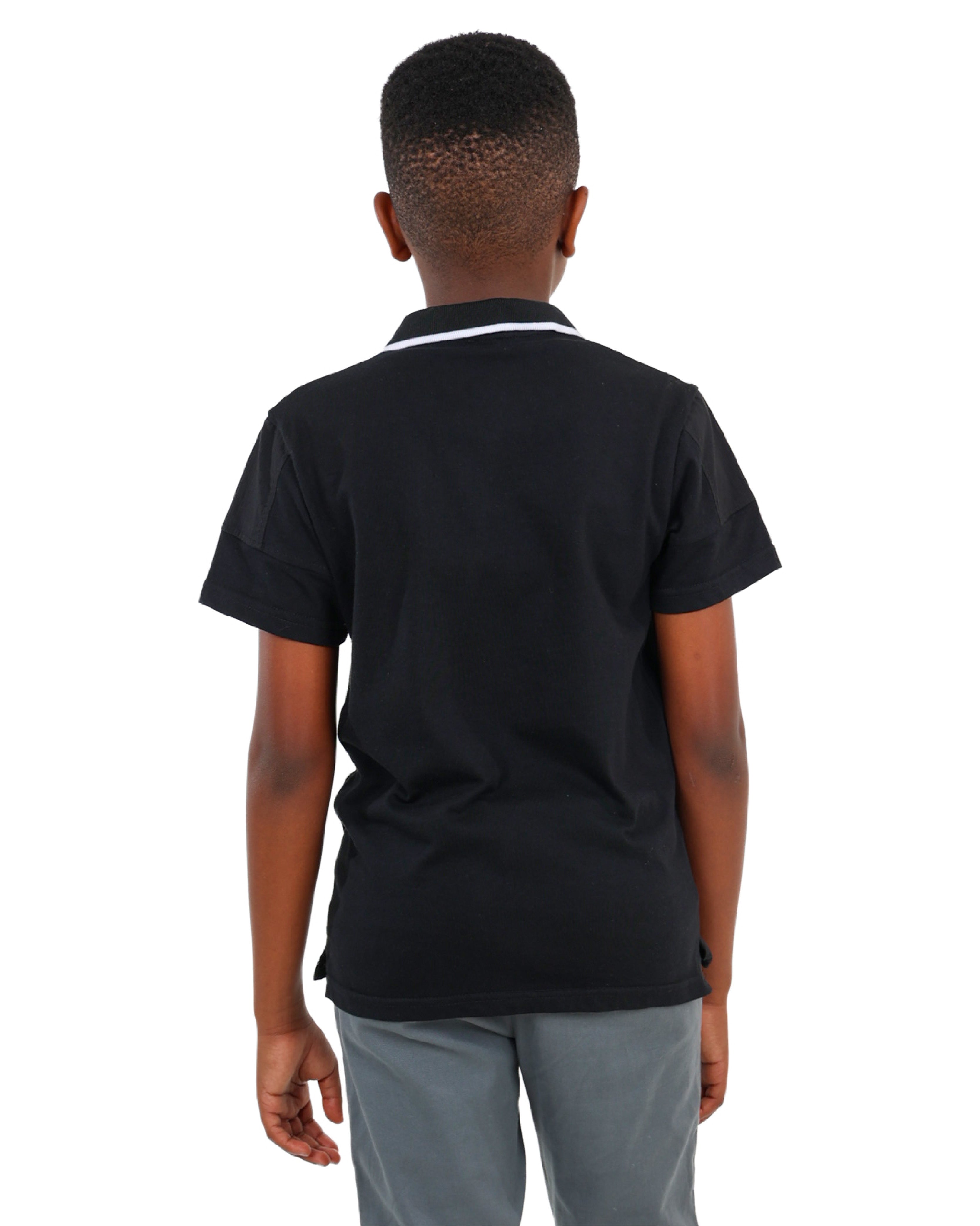 Short Sleeve Black Zip Up Golfer