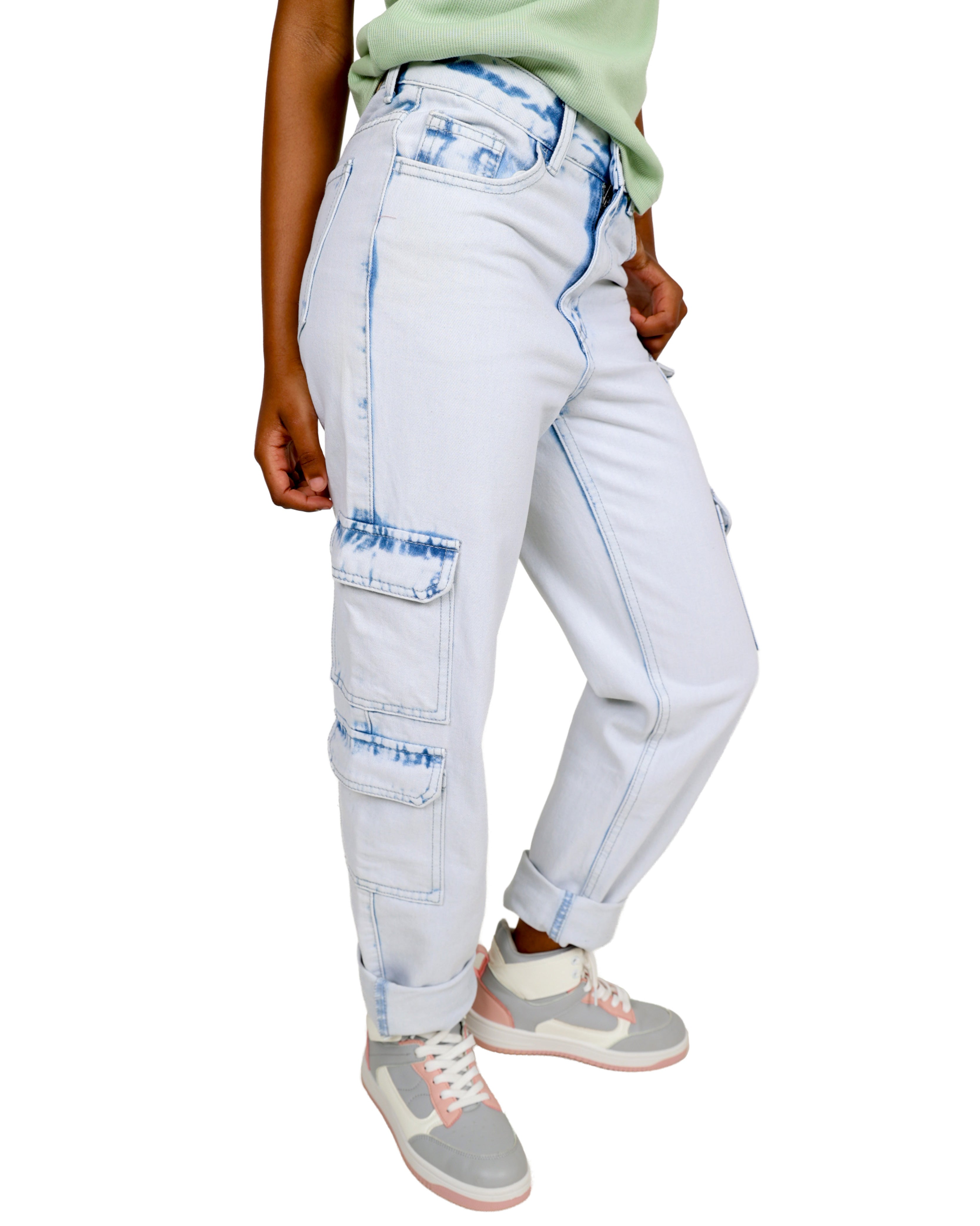 Light Blue Cargo Jeans