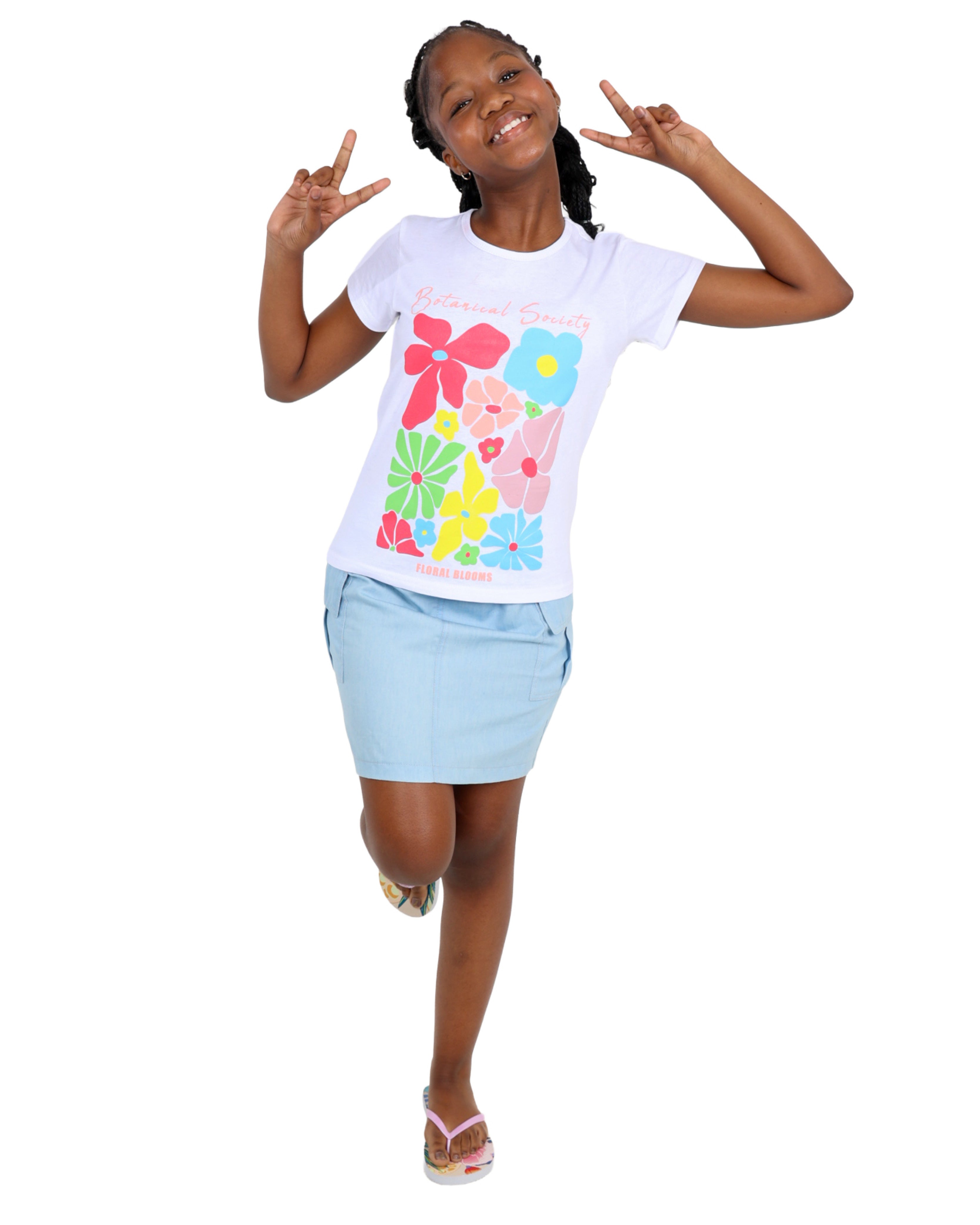 Short Sleeve Cotton Botanical Graphic T-Shirt