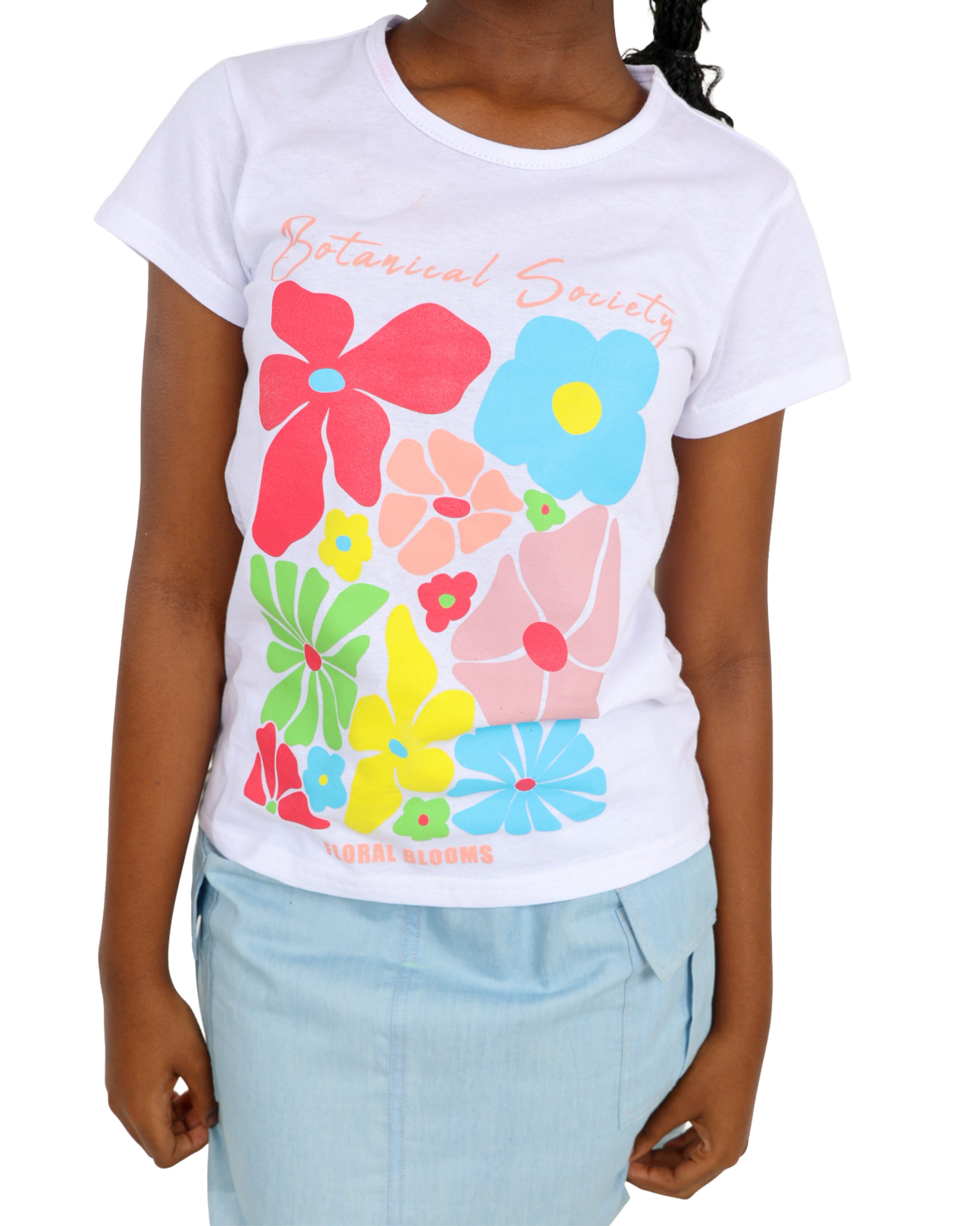 Short Sleeve Cotton Botanical Graphic T-Shirt