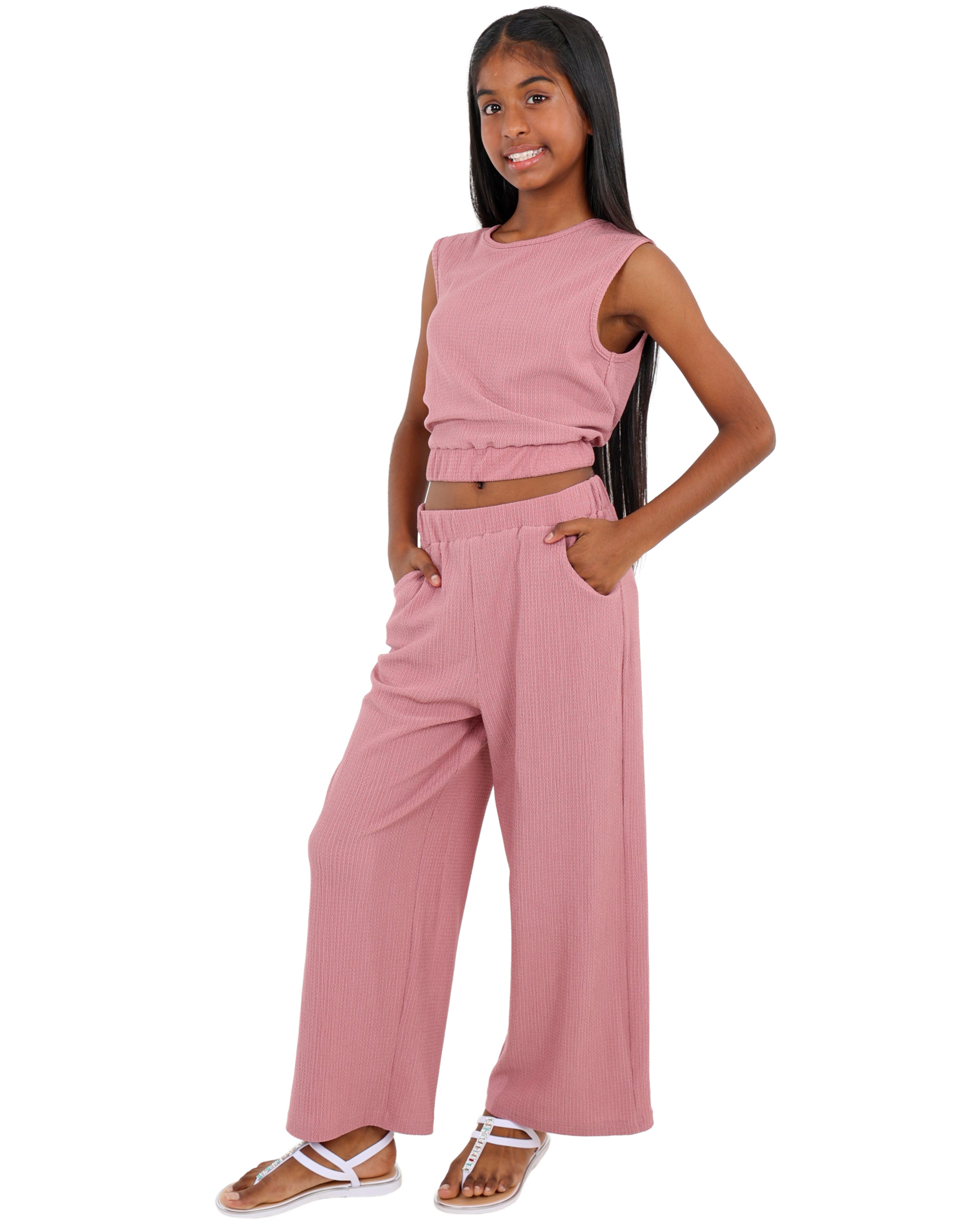 Relaxed Fit Wide Leg Pants