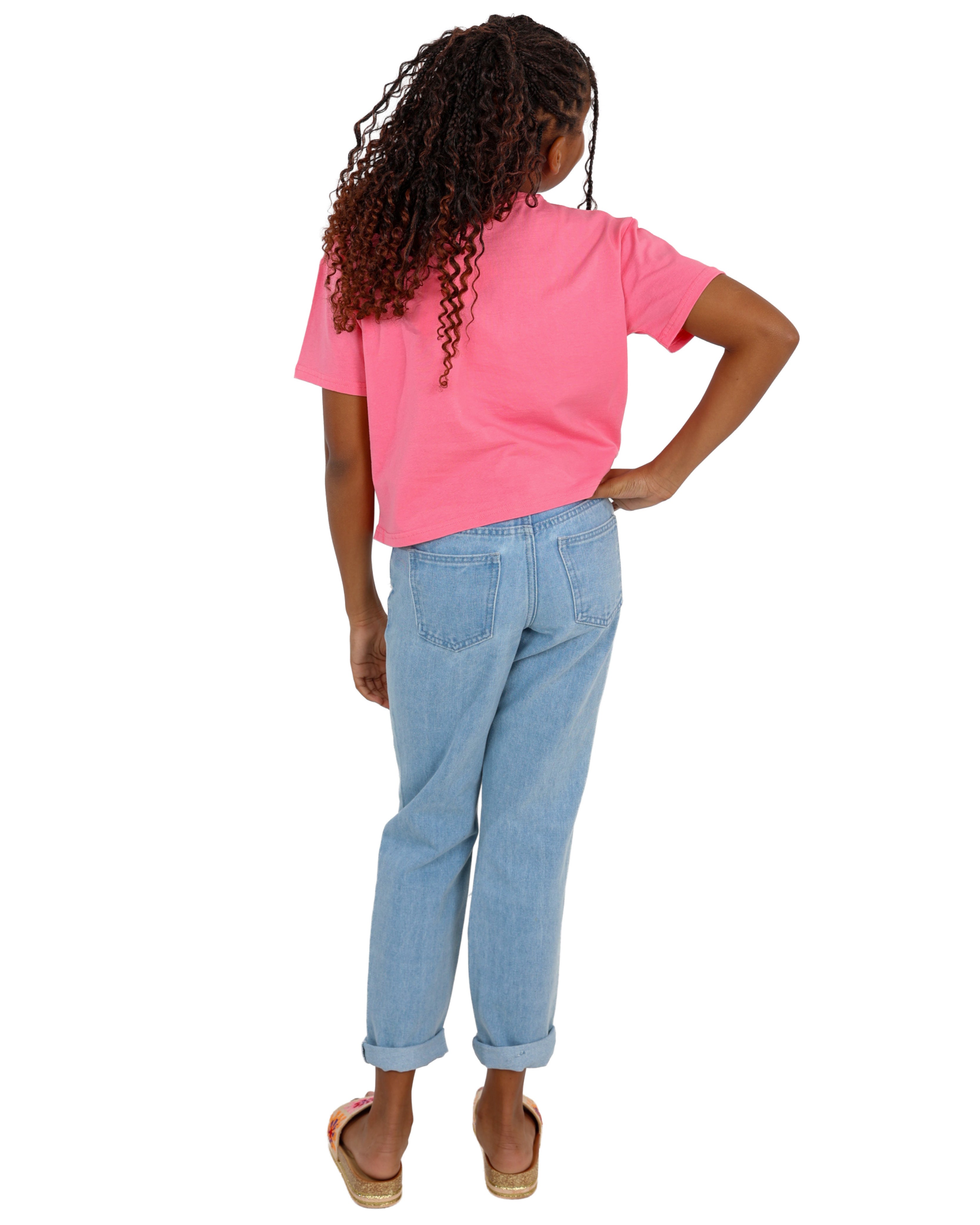 Snow Wash Full Rip Straight Leg Denim Jeans