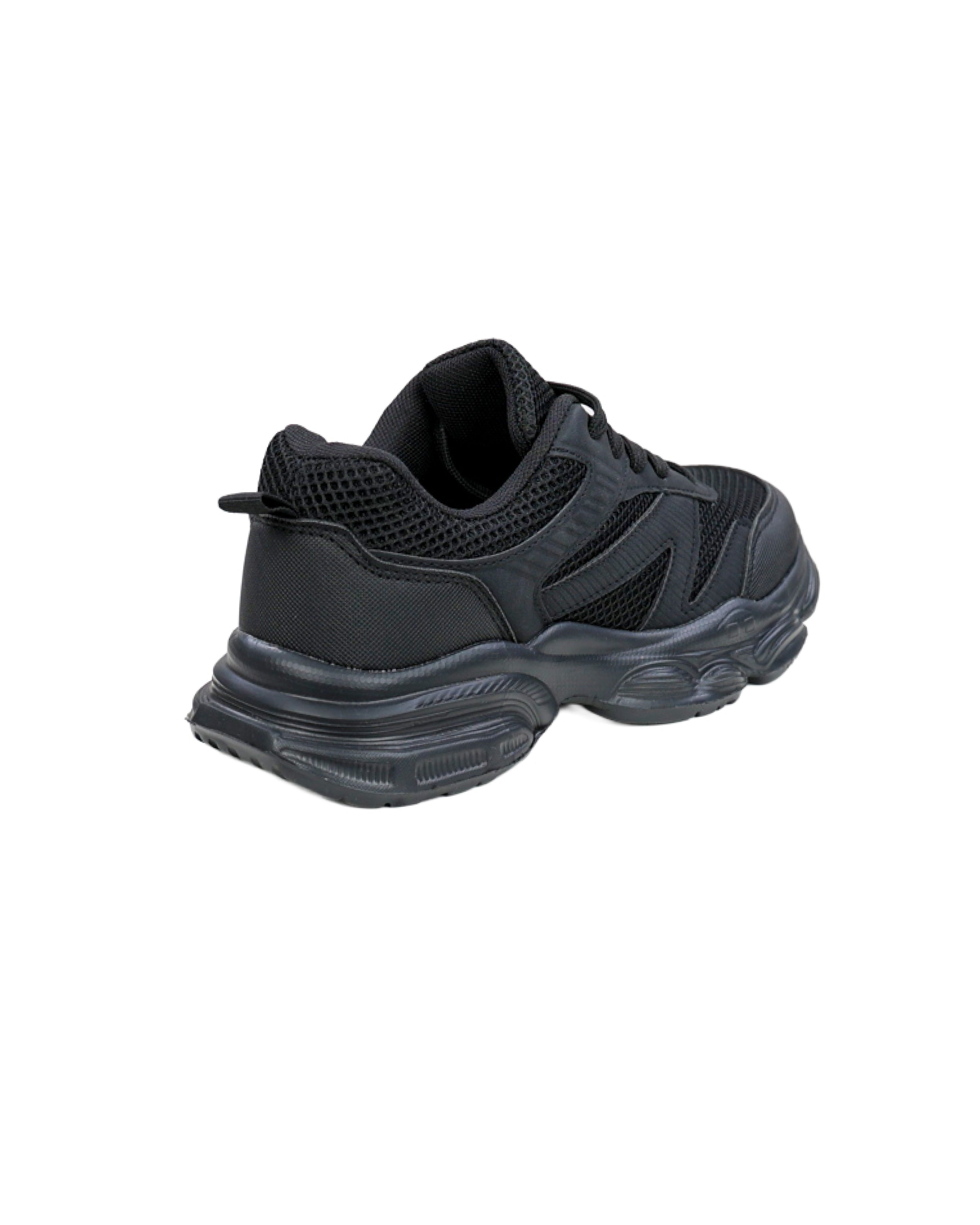 Big Boys Lace Up Mesh Inset Chunky Trainer