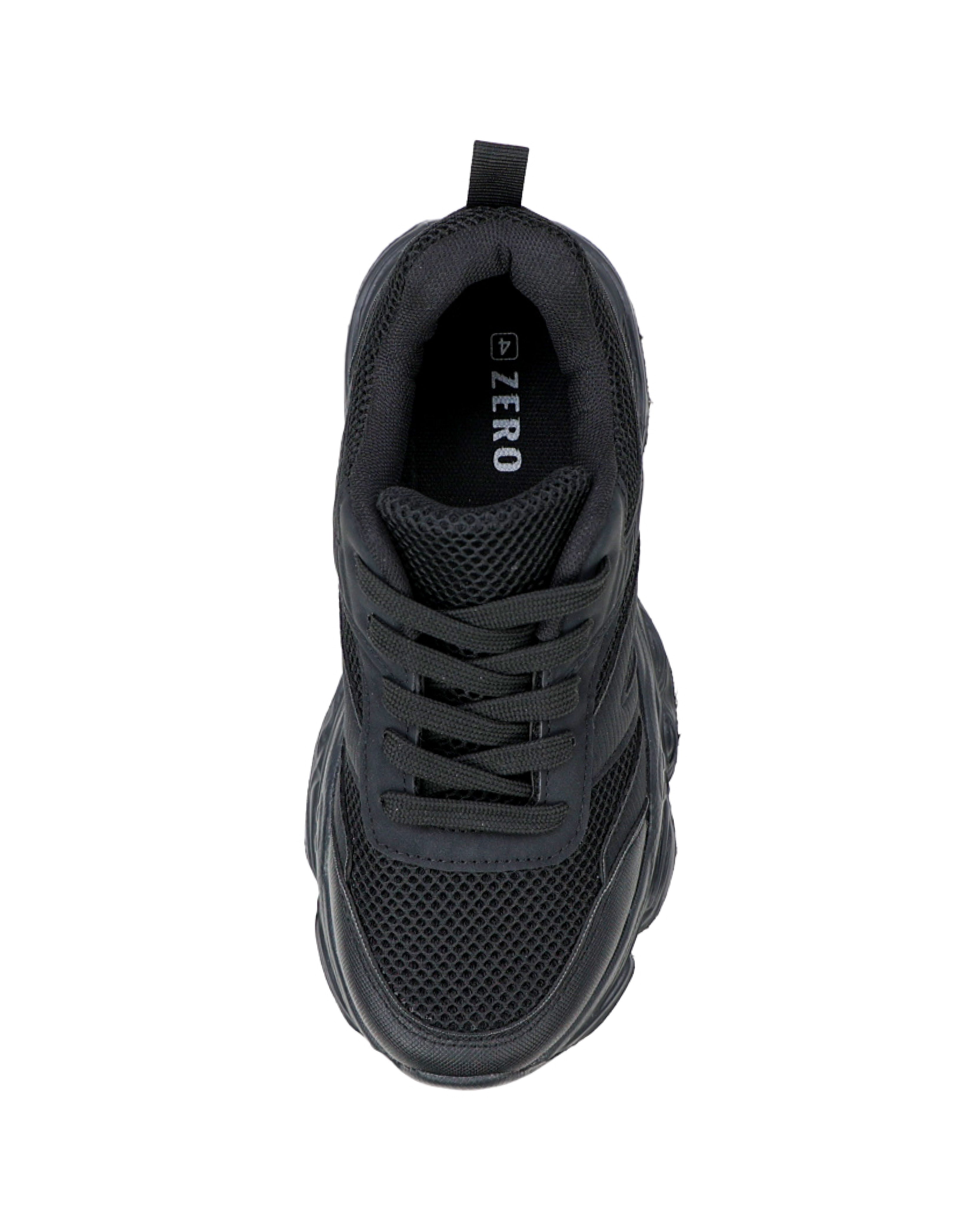 Big Boys Lace Up Mesh Inset Chunky Trainer