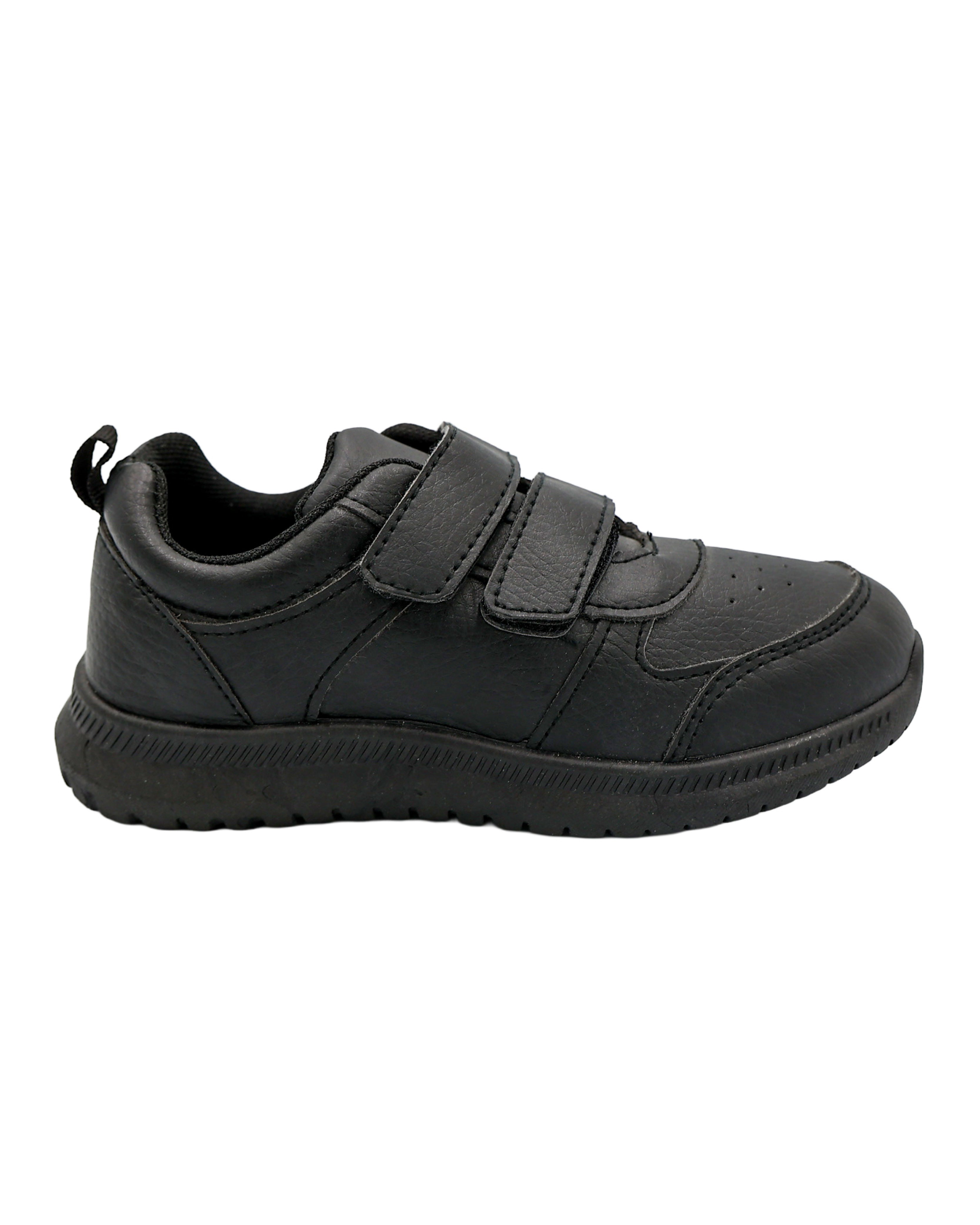 Boys Black Velcro Basic Trainer