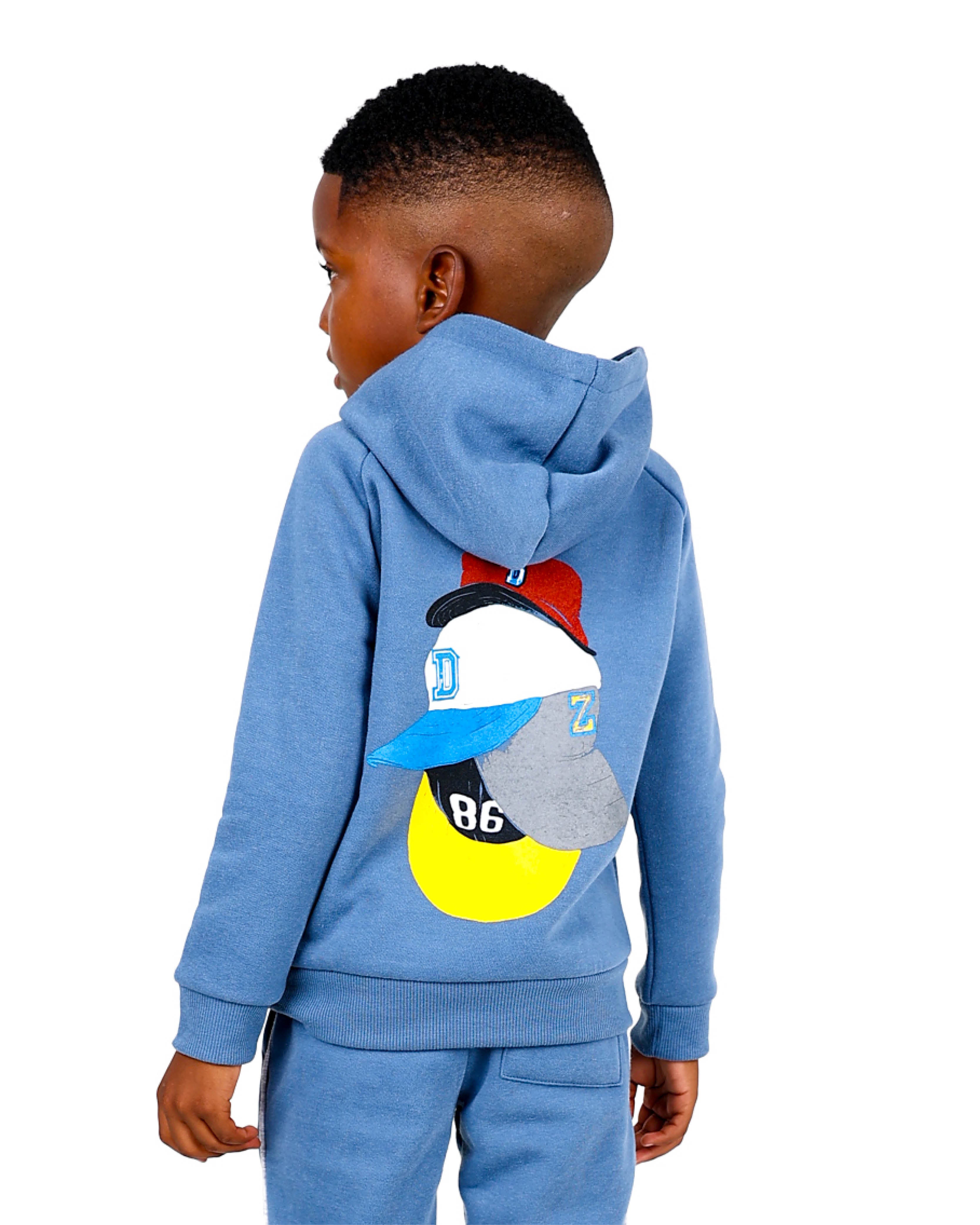Cap Stack Graphic Print Hoodie