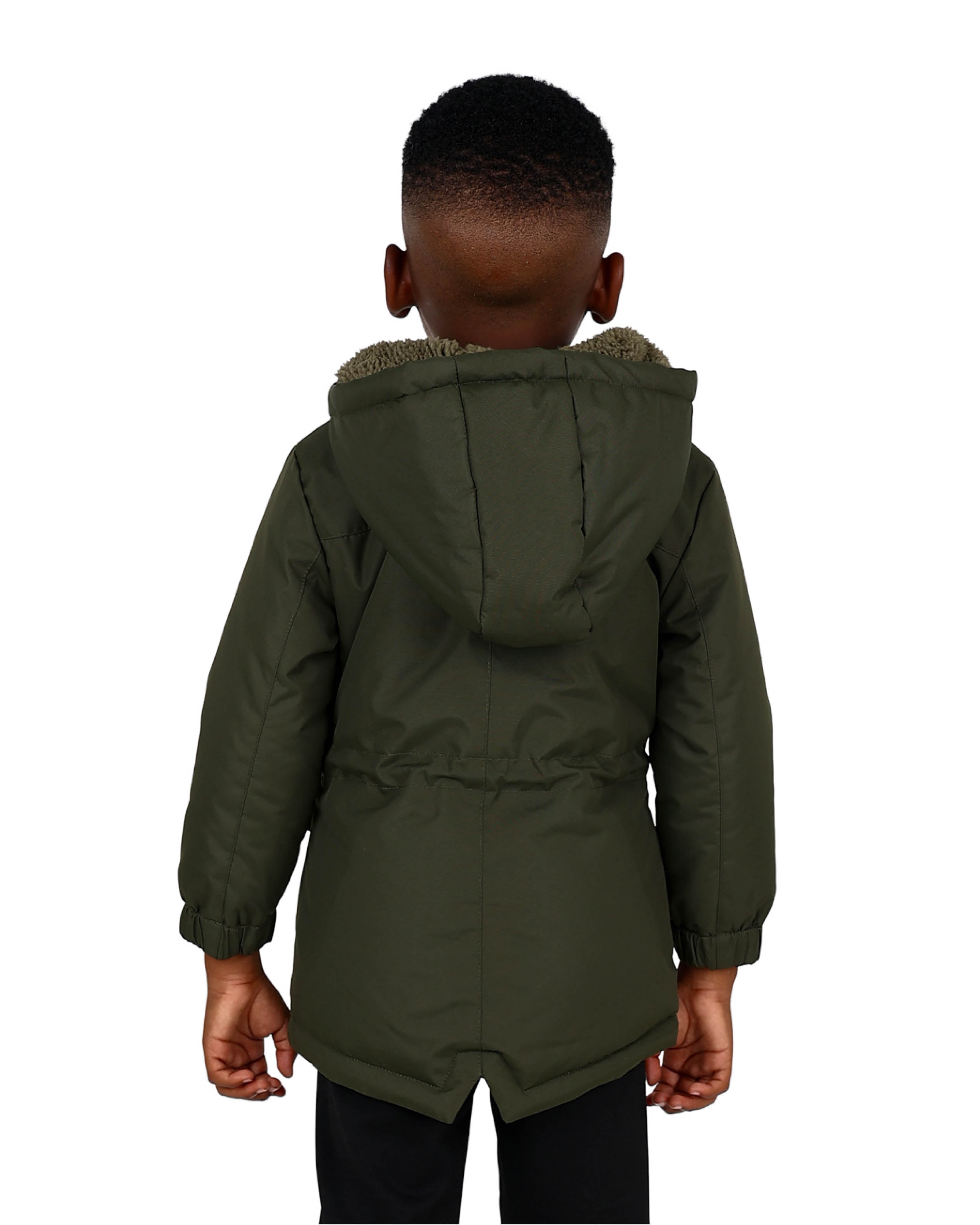 Dark Olive High Low Hooded Jacket