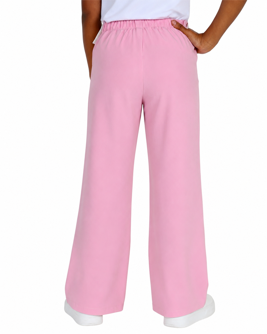 Contrast Waist Flap Full Length Pants