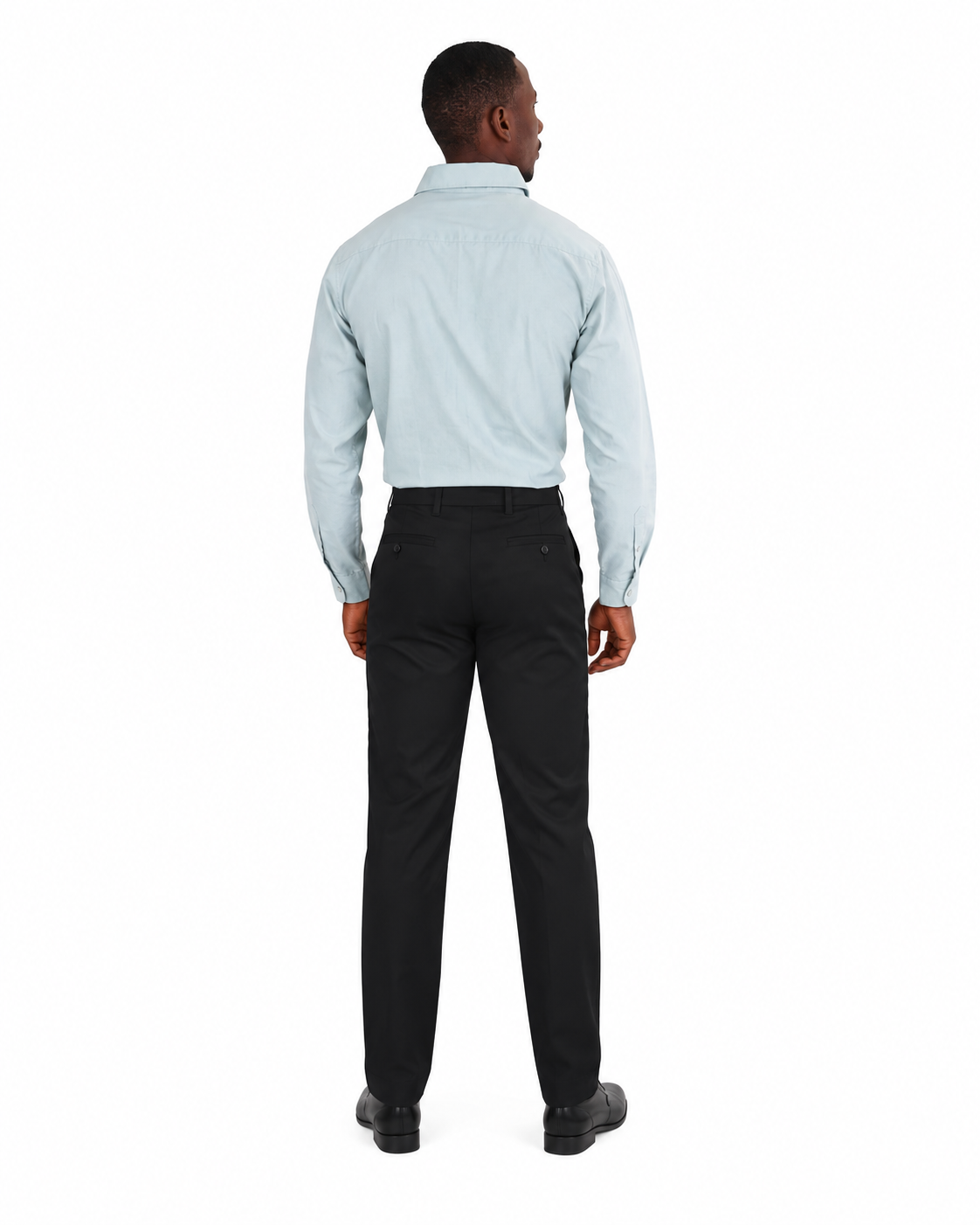 Straight Fit Black Cotton Chino