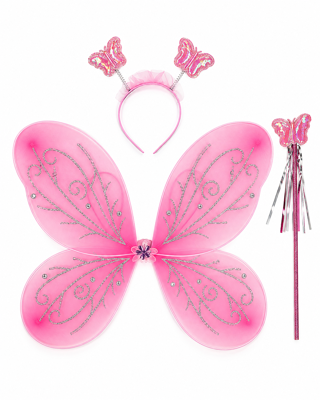 3 Piece Pink Swirls Wing Set