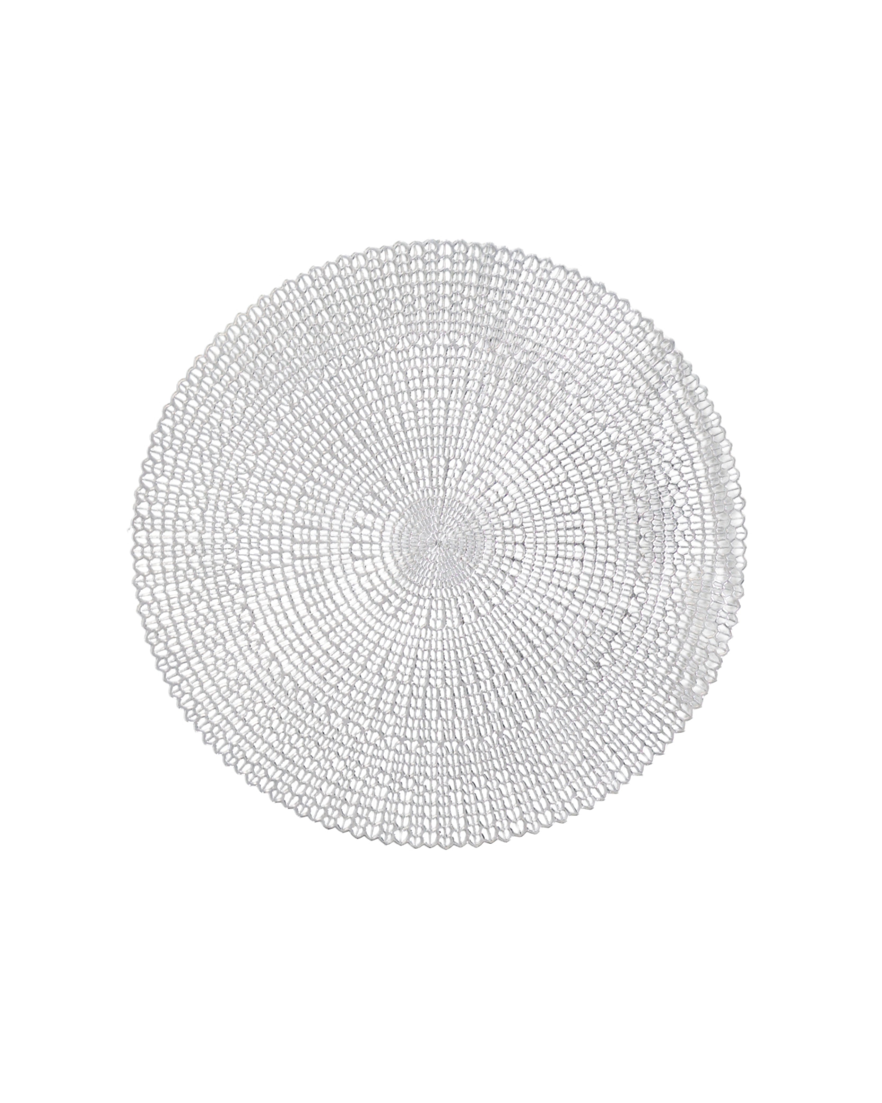 Squiggle Design Silver Placemat