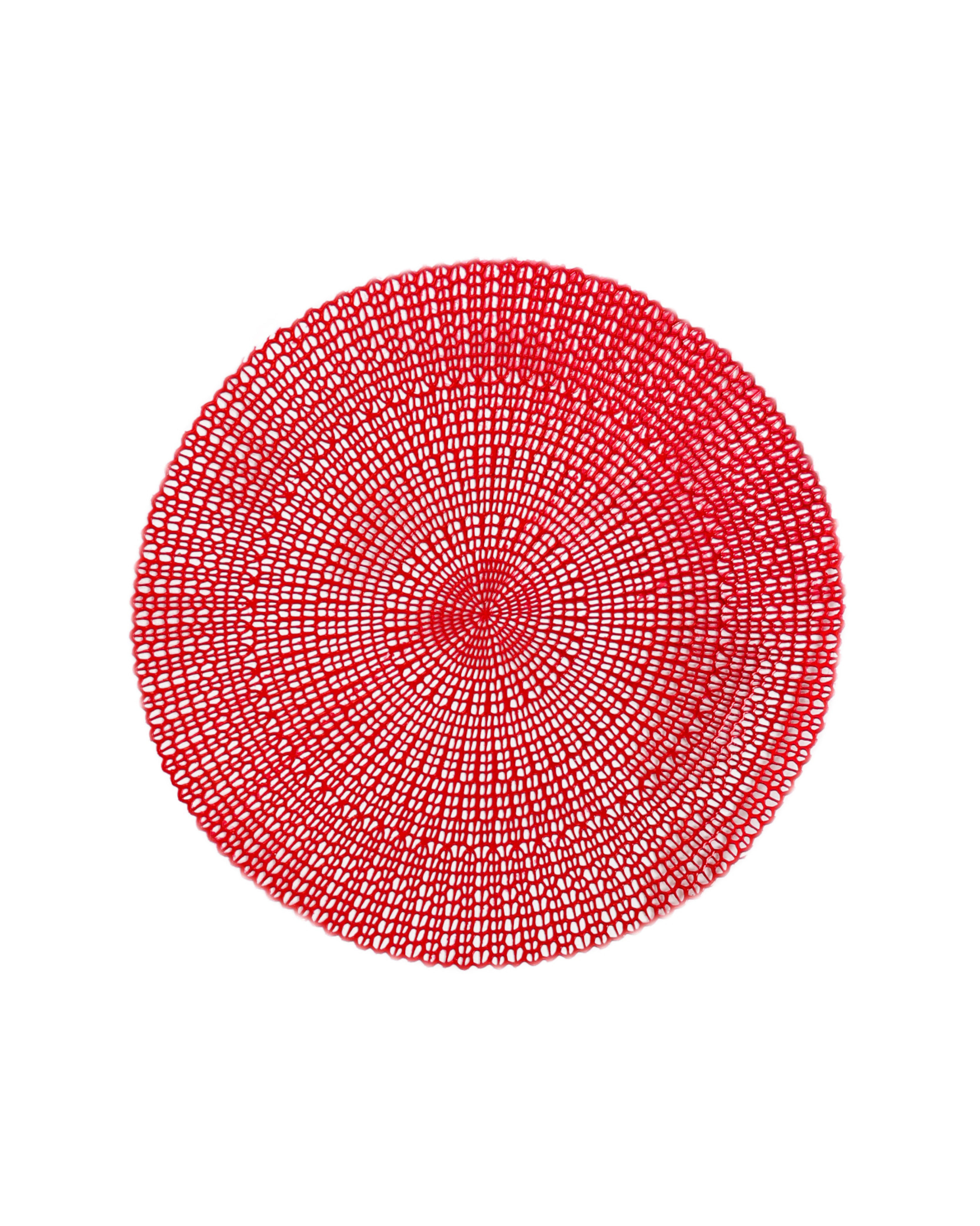 Squiggle Design Red Placemat