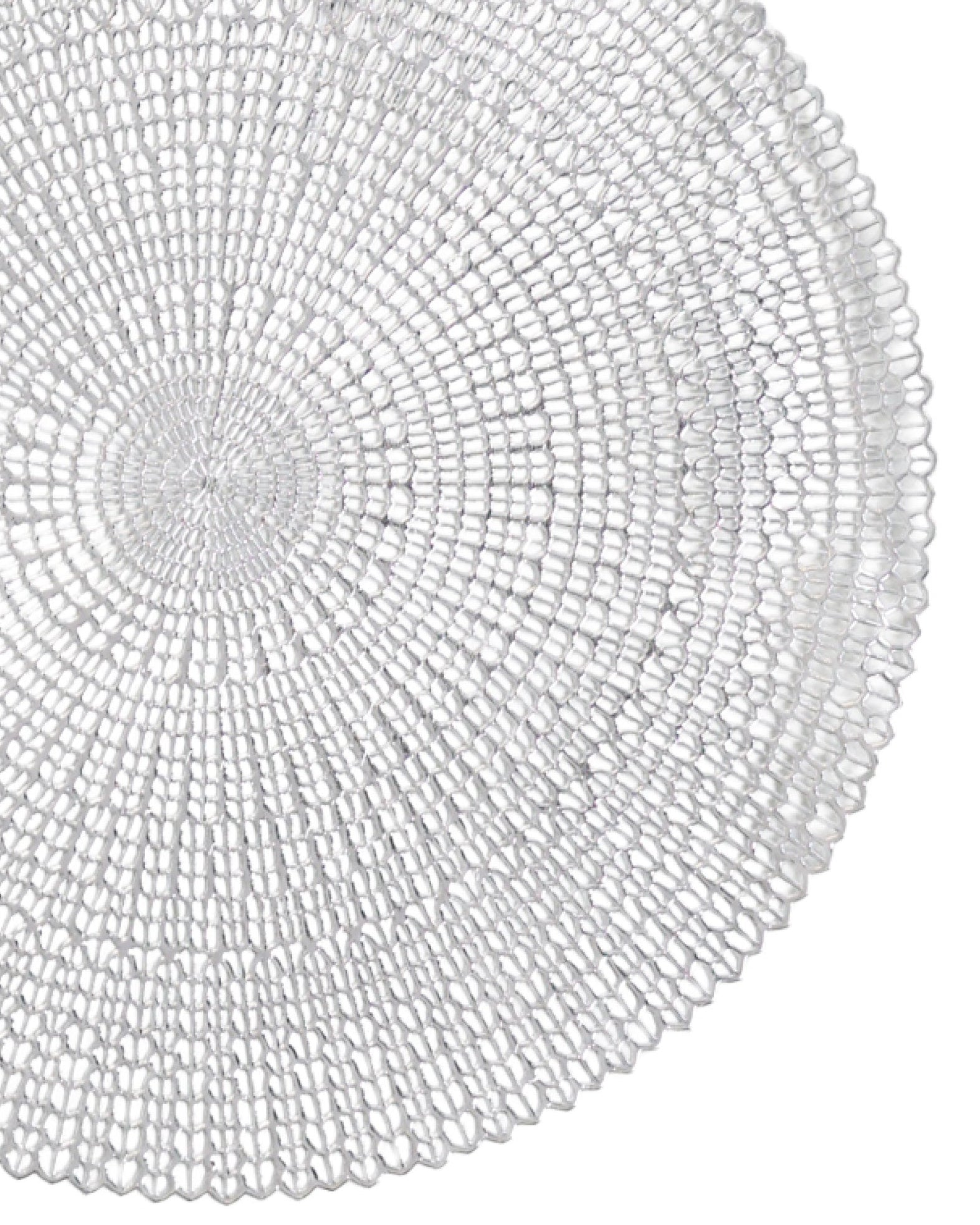 Squiggle Design Silver Placemat