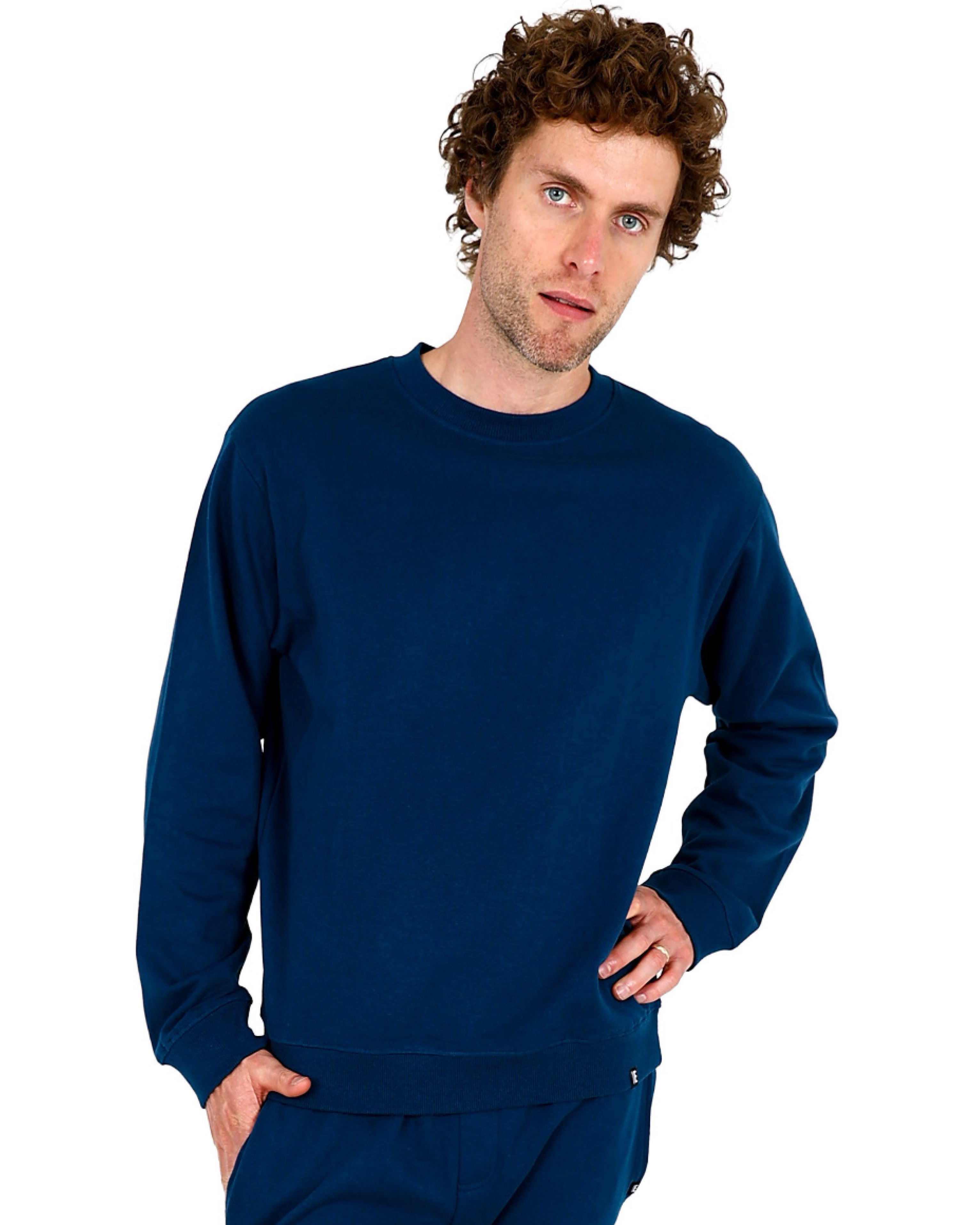 Classic Long Sleeve Teal Cotton Rich Sweatshirt