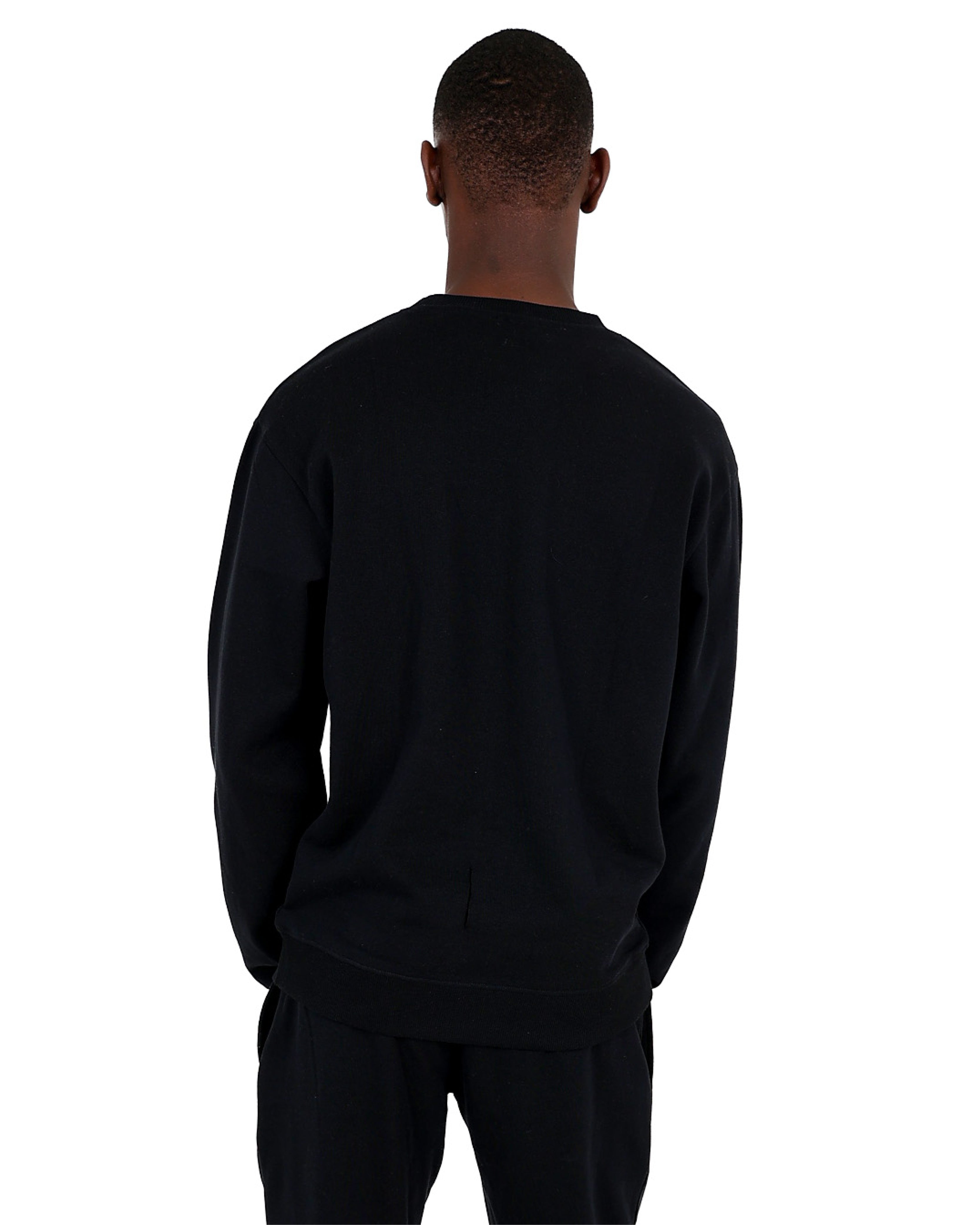 Classic Long Sleeve Black Cotton Rich Sweatshirt