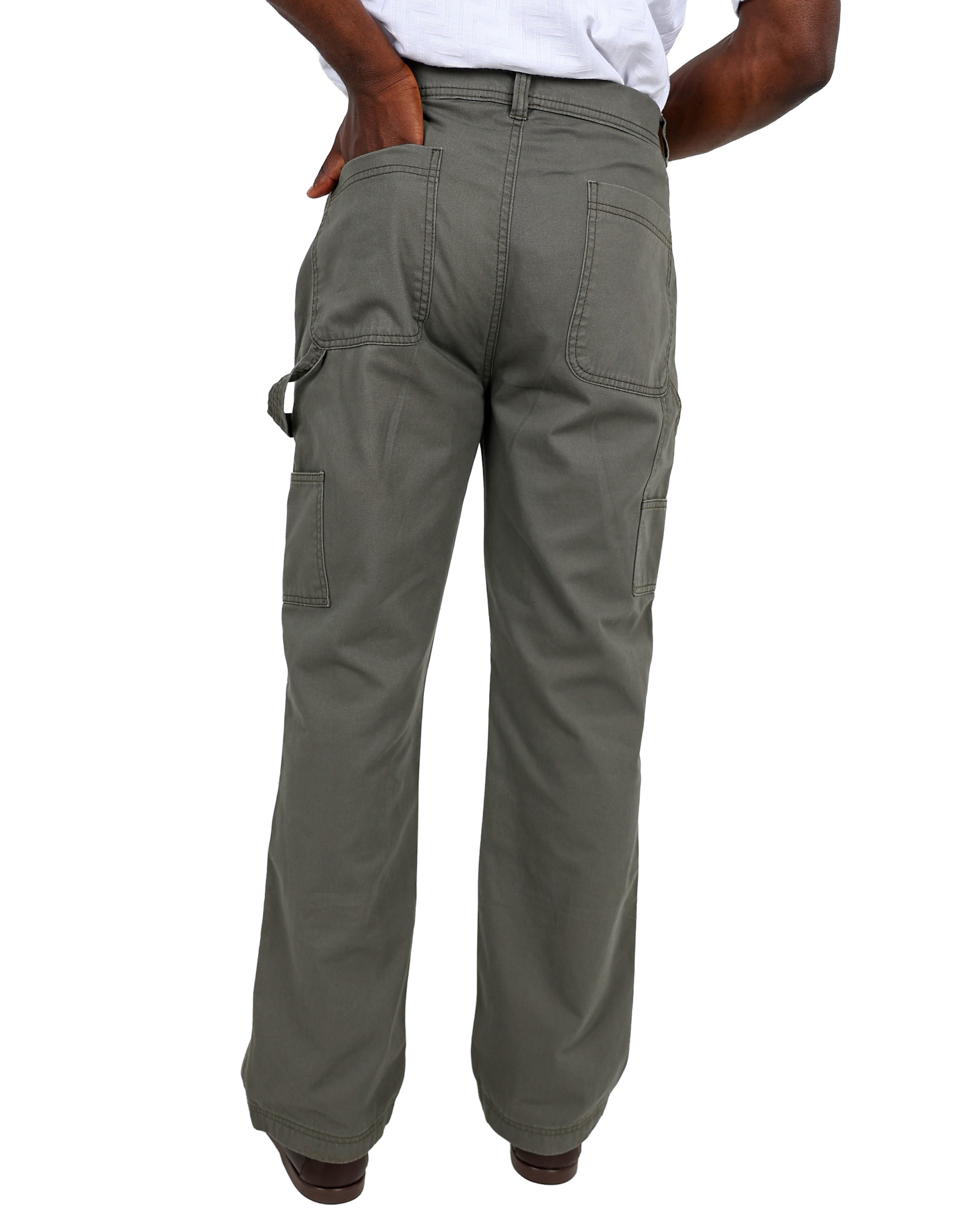 Olive Classic Cotton Straight Leg Carpenter Pant