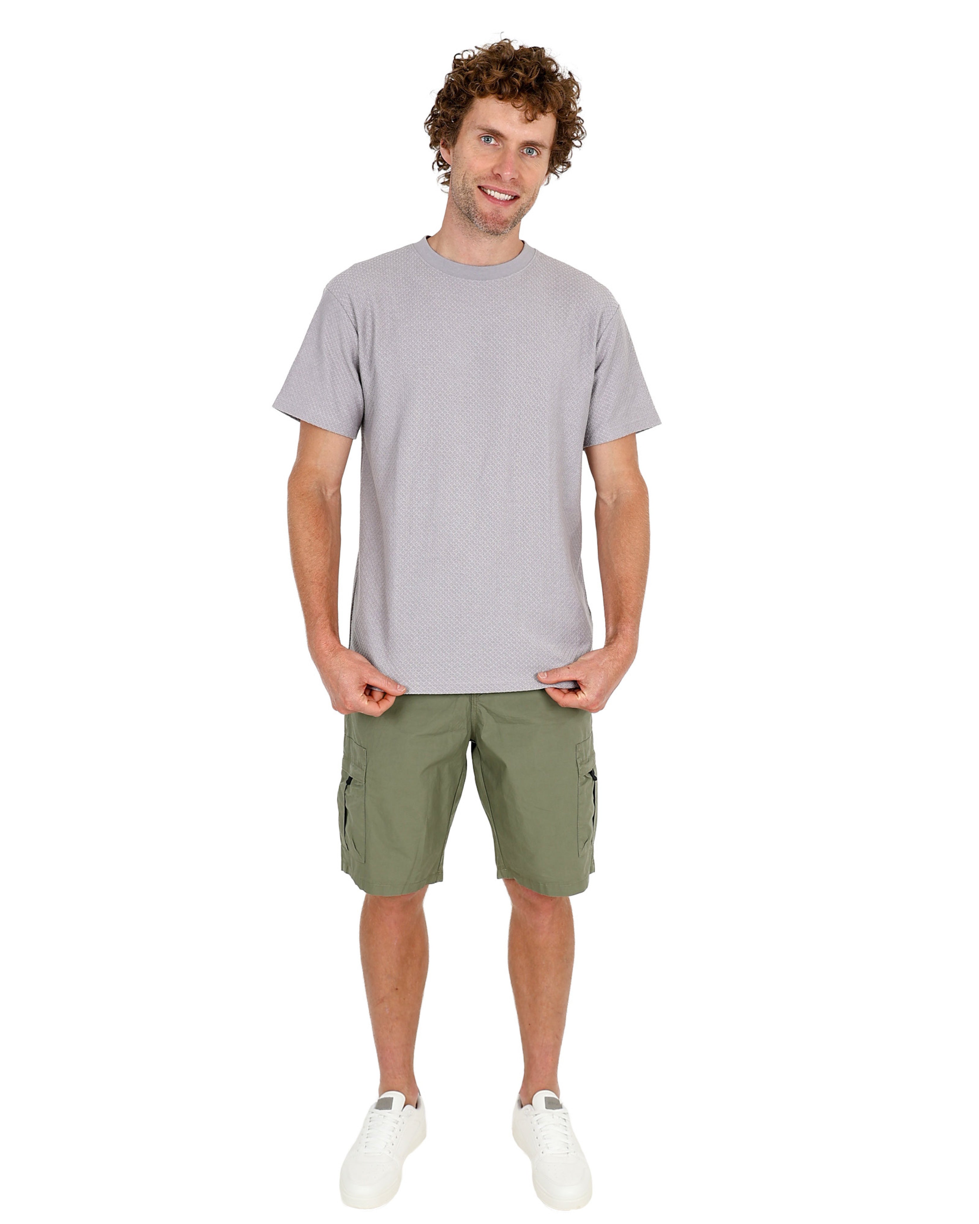 Short Sleeve Silver Jacquard T-Shirt