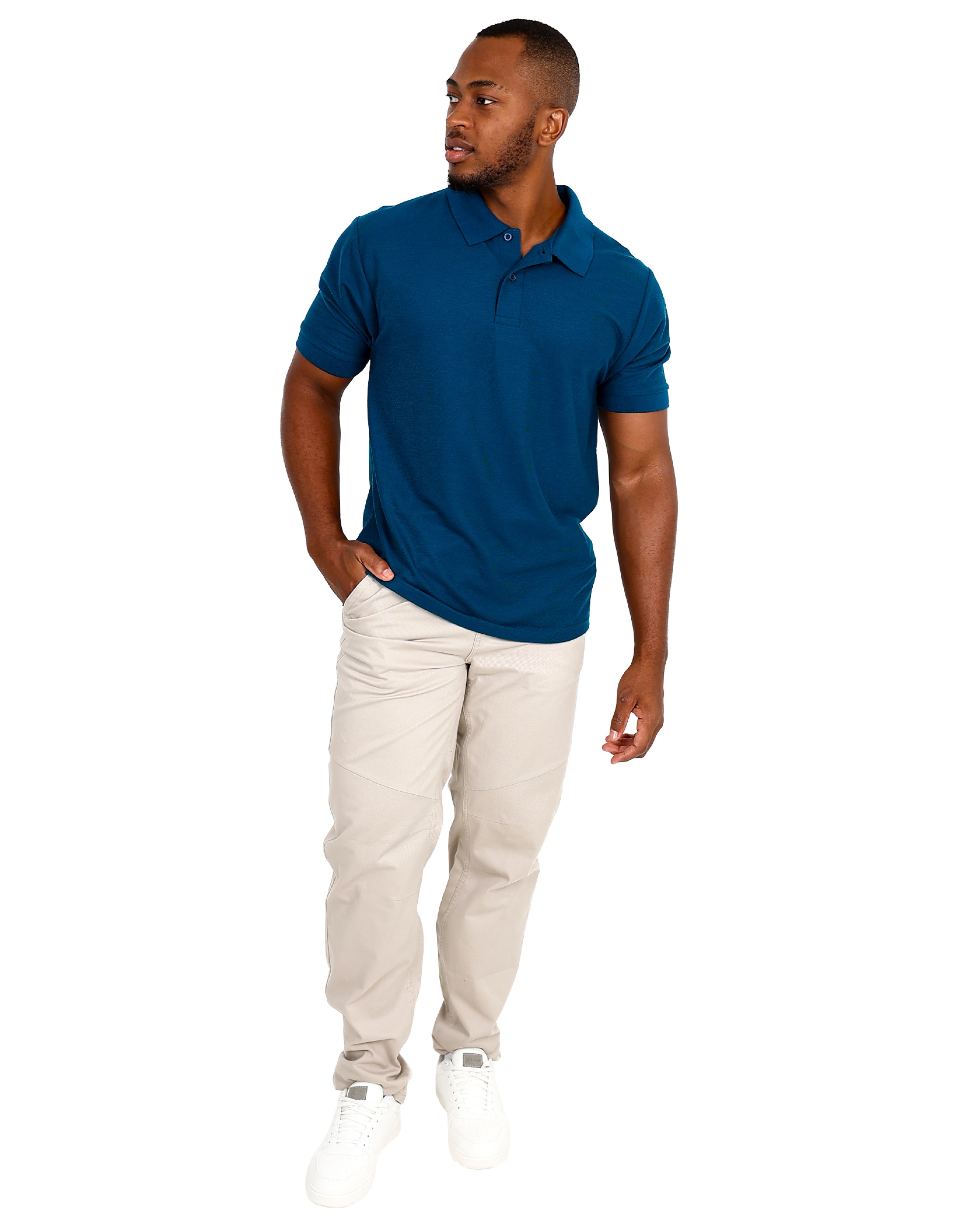 Stone Casual Straight Leg Cotton Pant