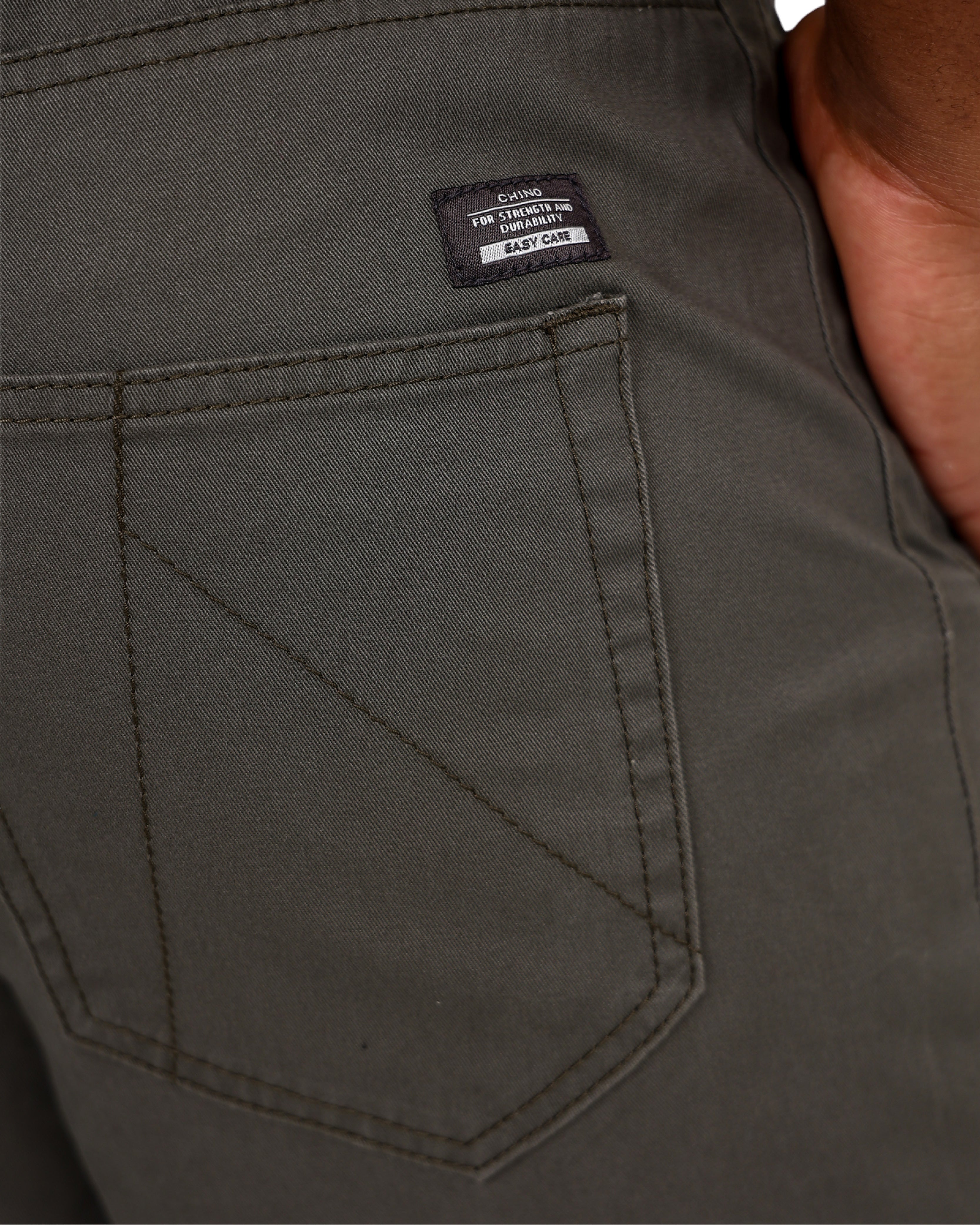 Straight Leg Olive Casual Cotton Pant