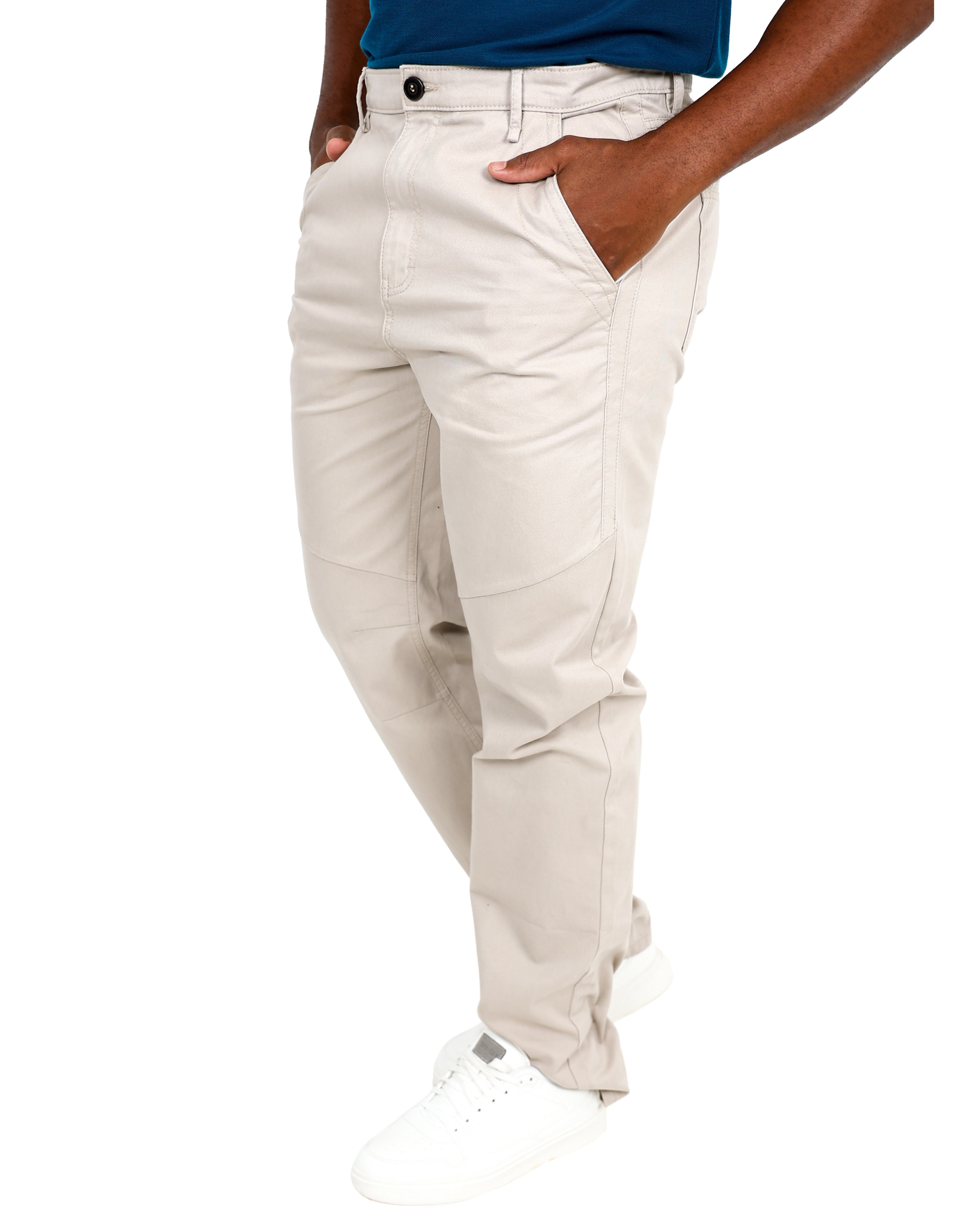 Stone Casual Straight Leg Cotton Pant