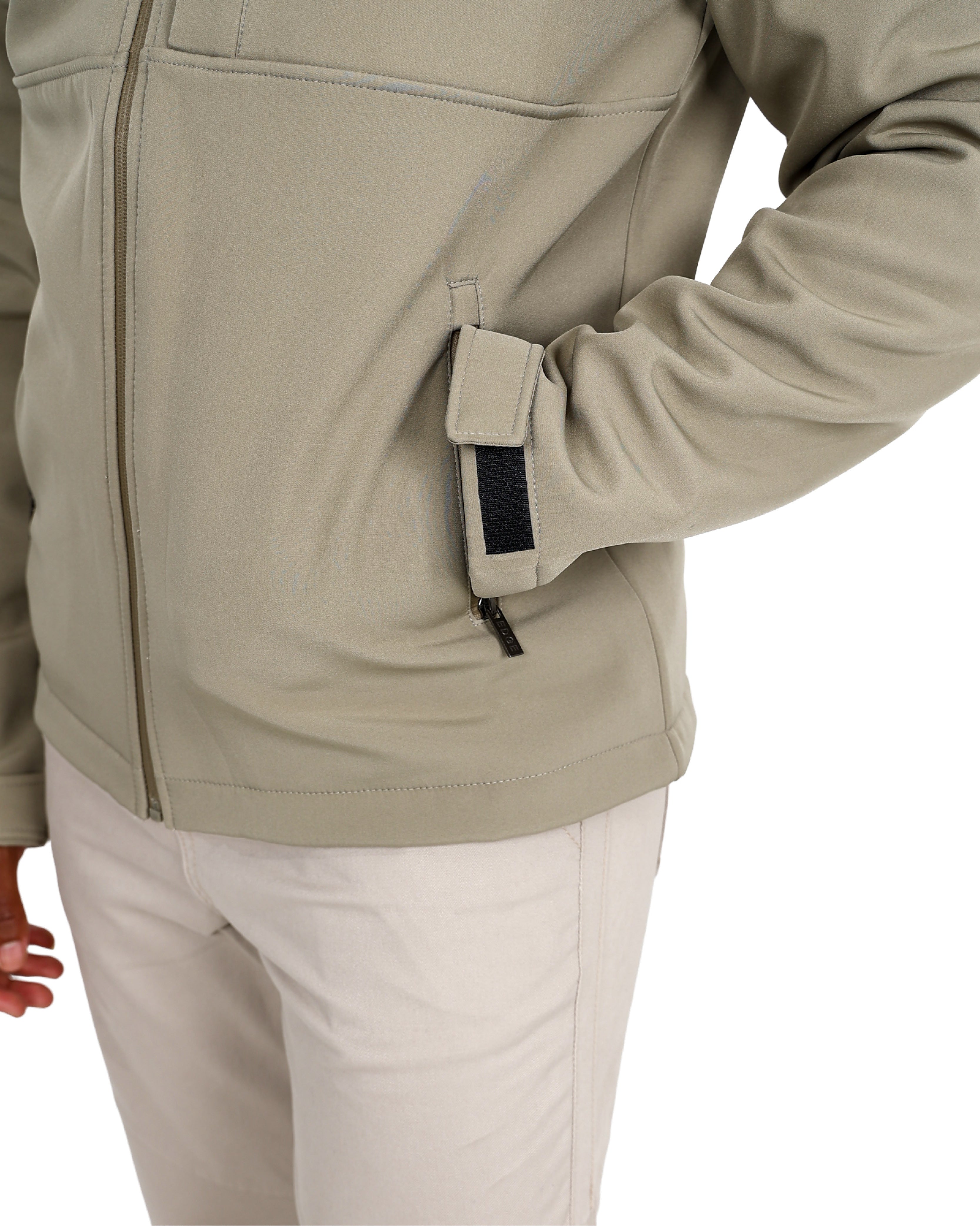 Stone Softshell Bonded Fleece Zip Up Jacket