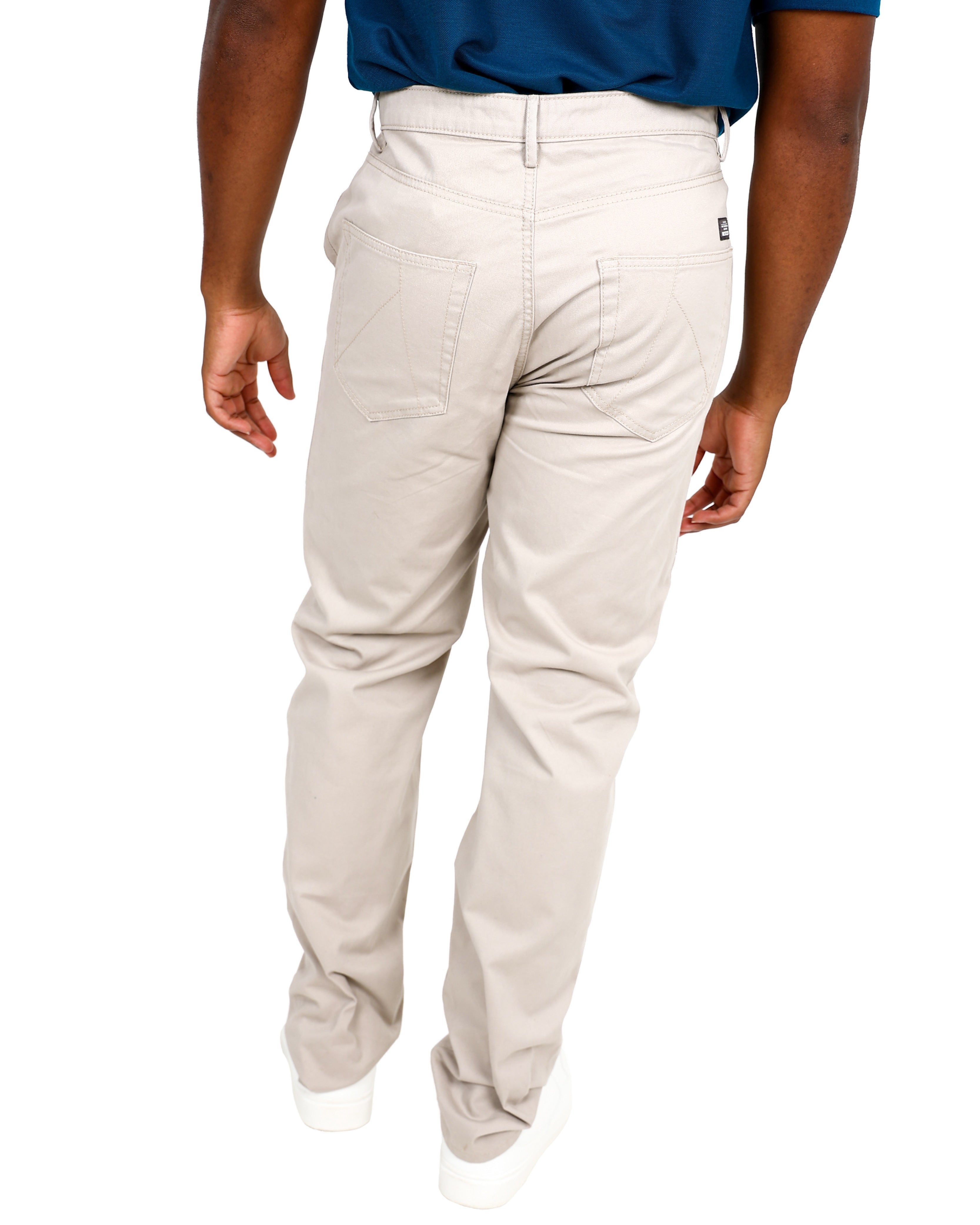 Stone Casual Straight Leg Cotton Pant