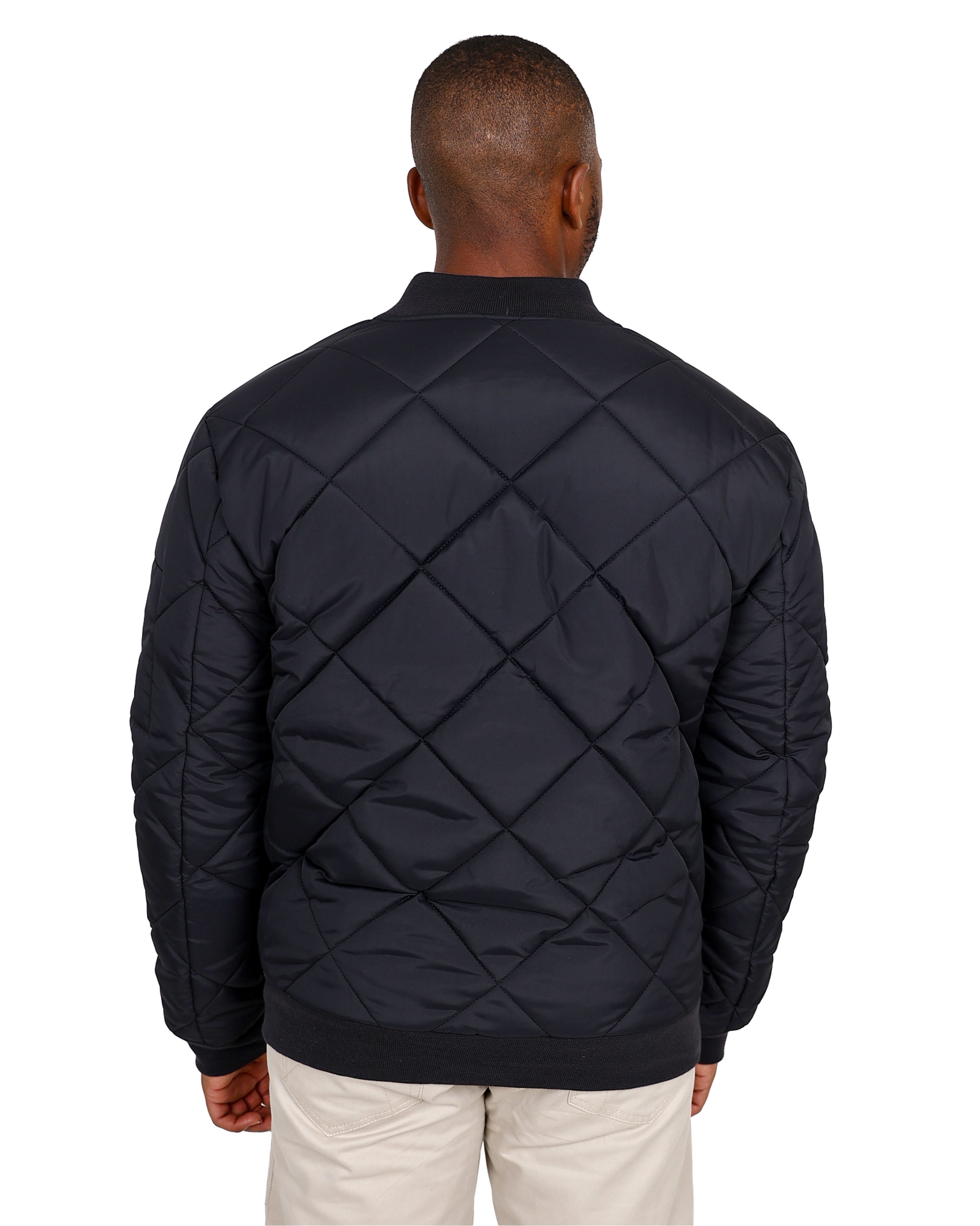 Black Diamond Quilted Puffer Jacket