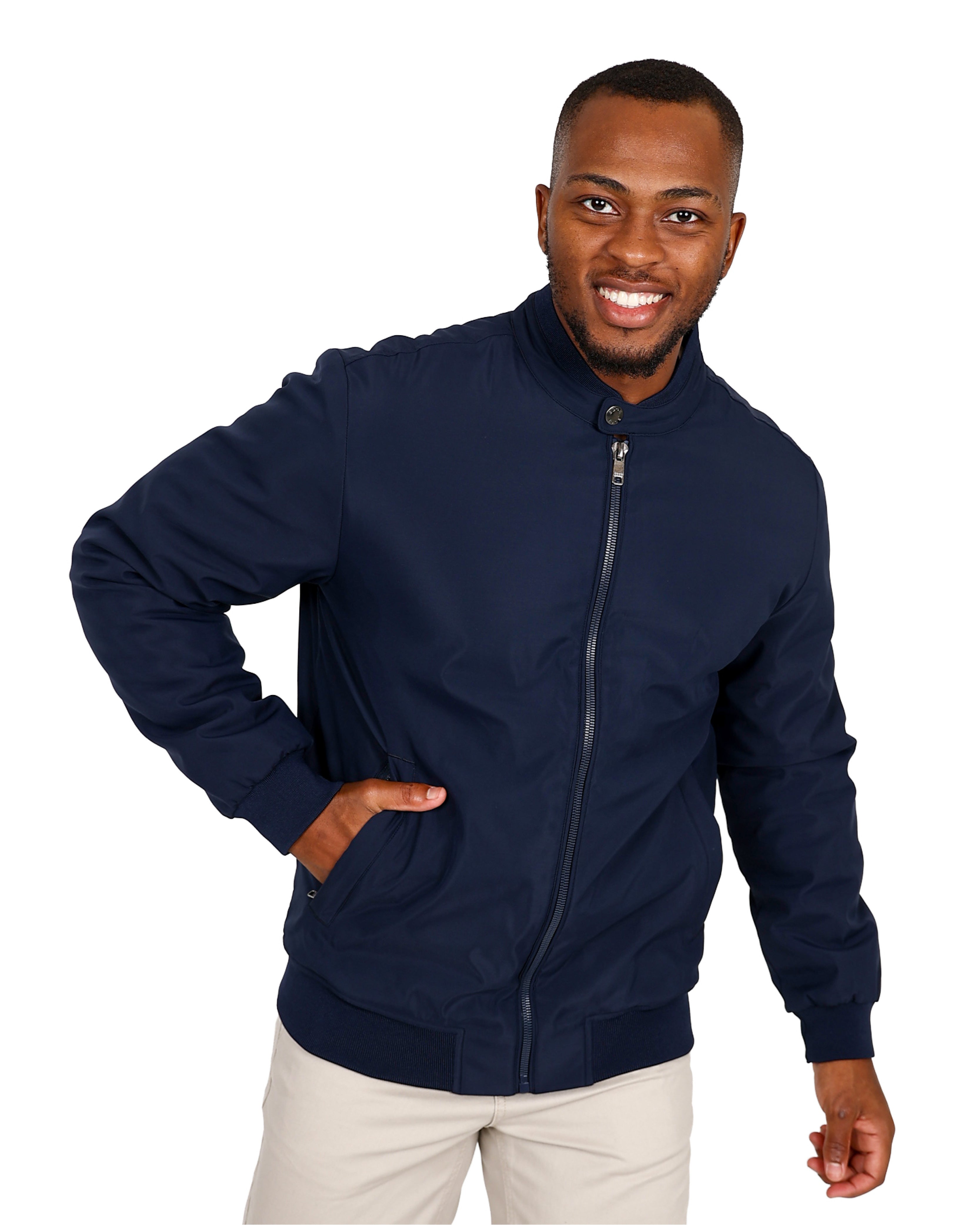 Navy Harrington Padded Jacket