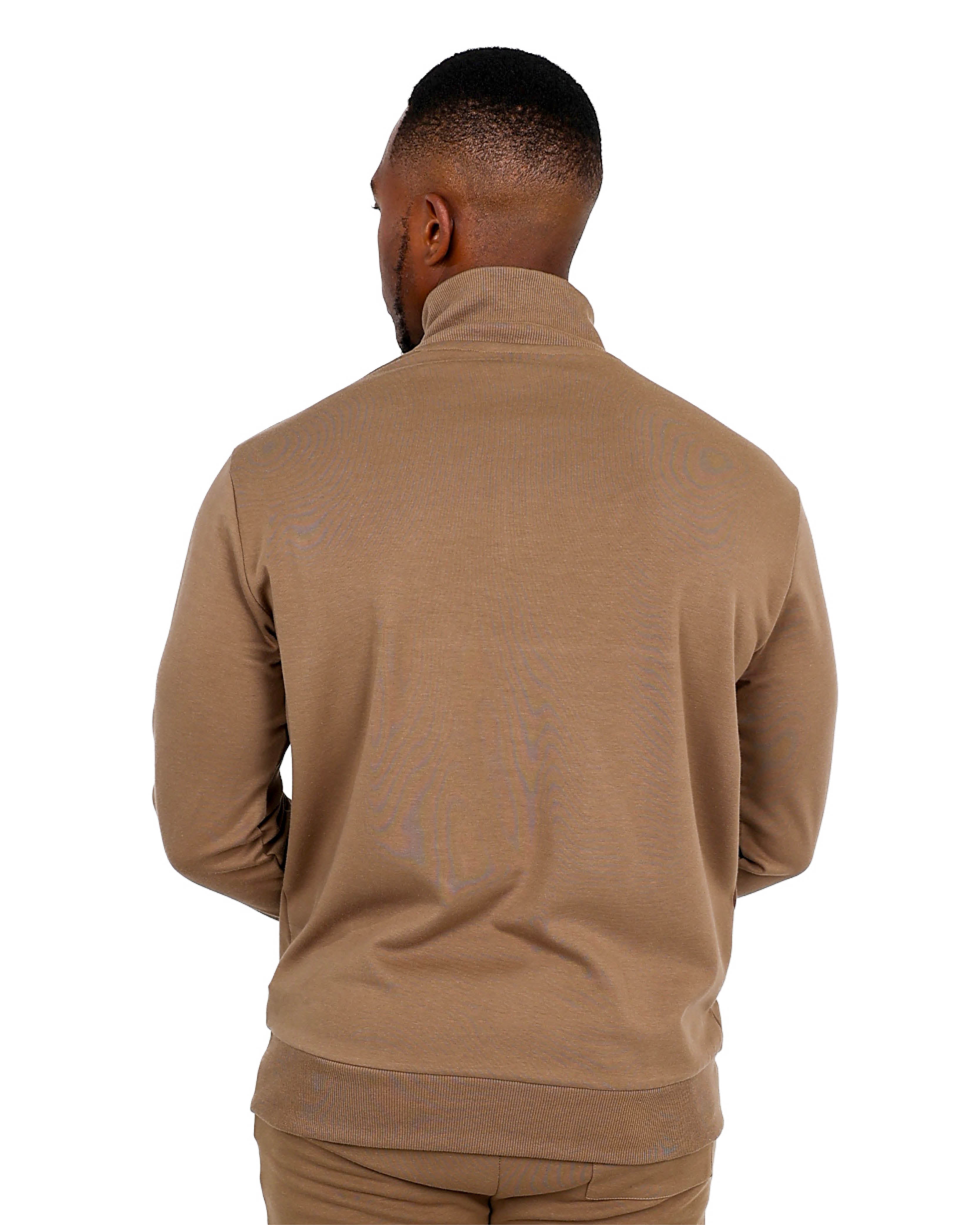 Long Sleeve Bronze 1/4 Zip Up Sweatshirt