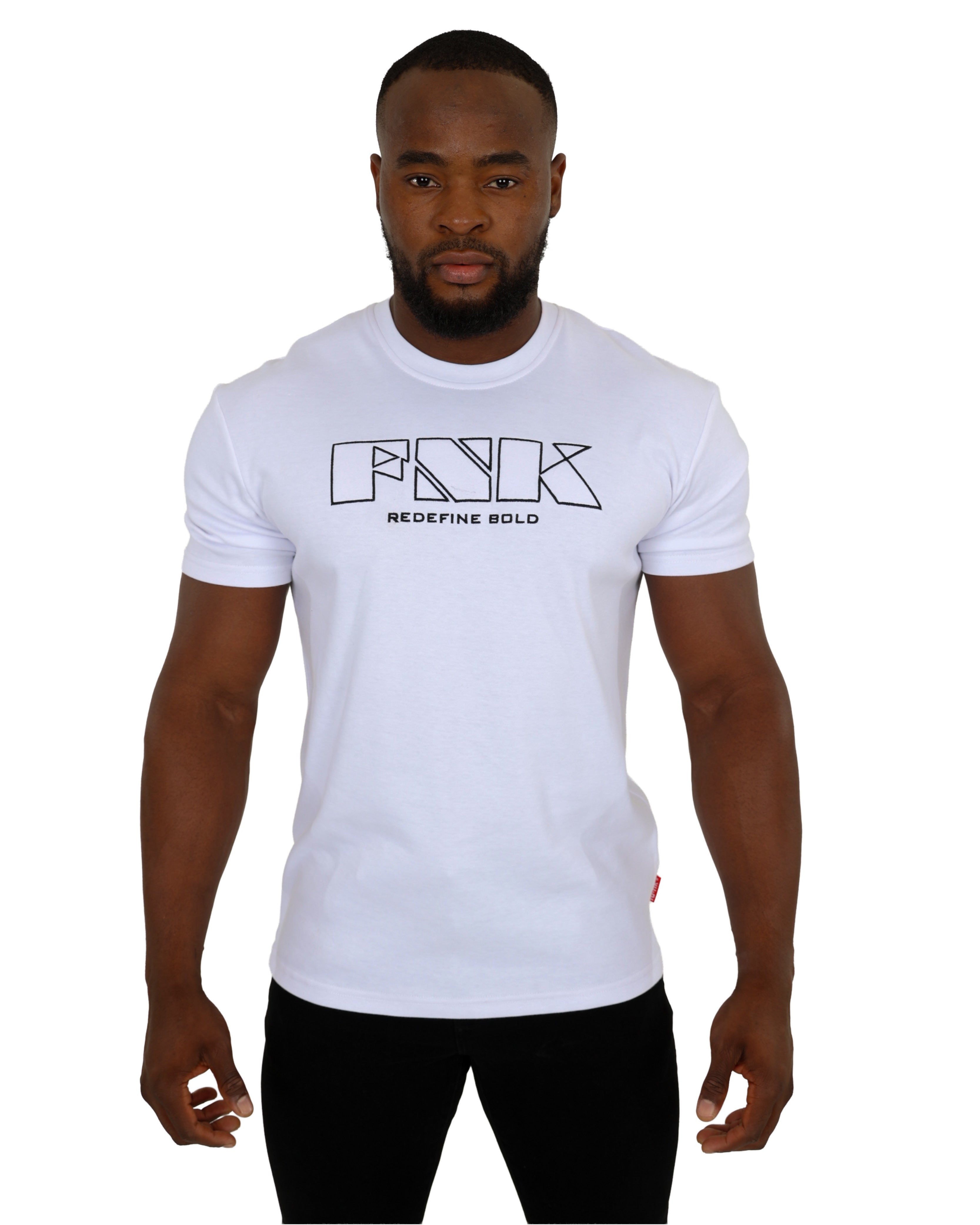 Funk Redefine Bold White FNK Applique T-Shirt