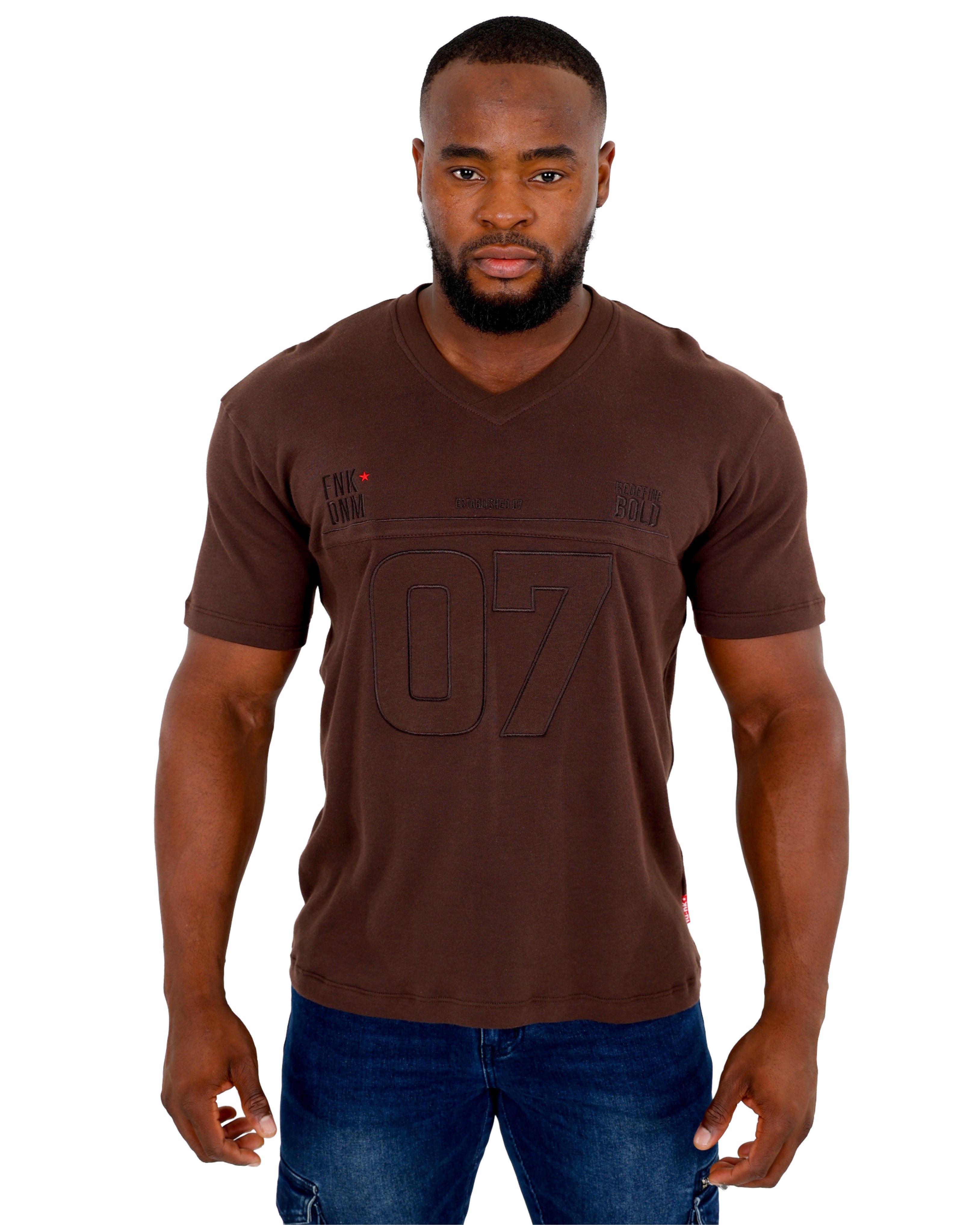Funk Baseball Appliqued Chocolate T-Shirt