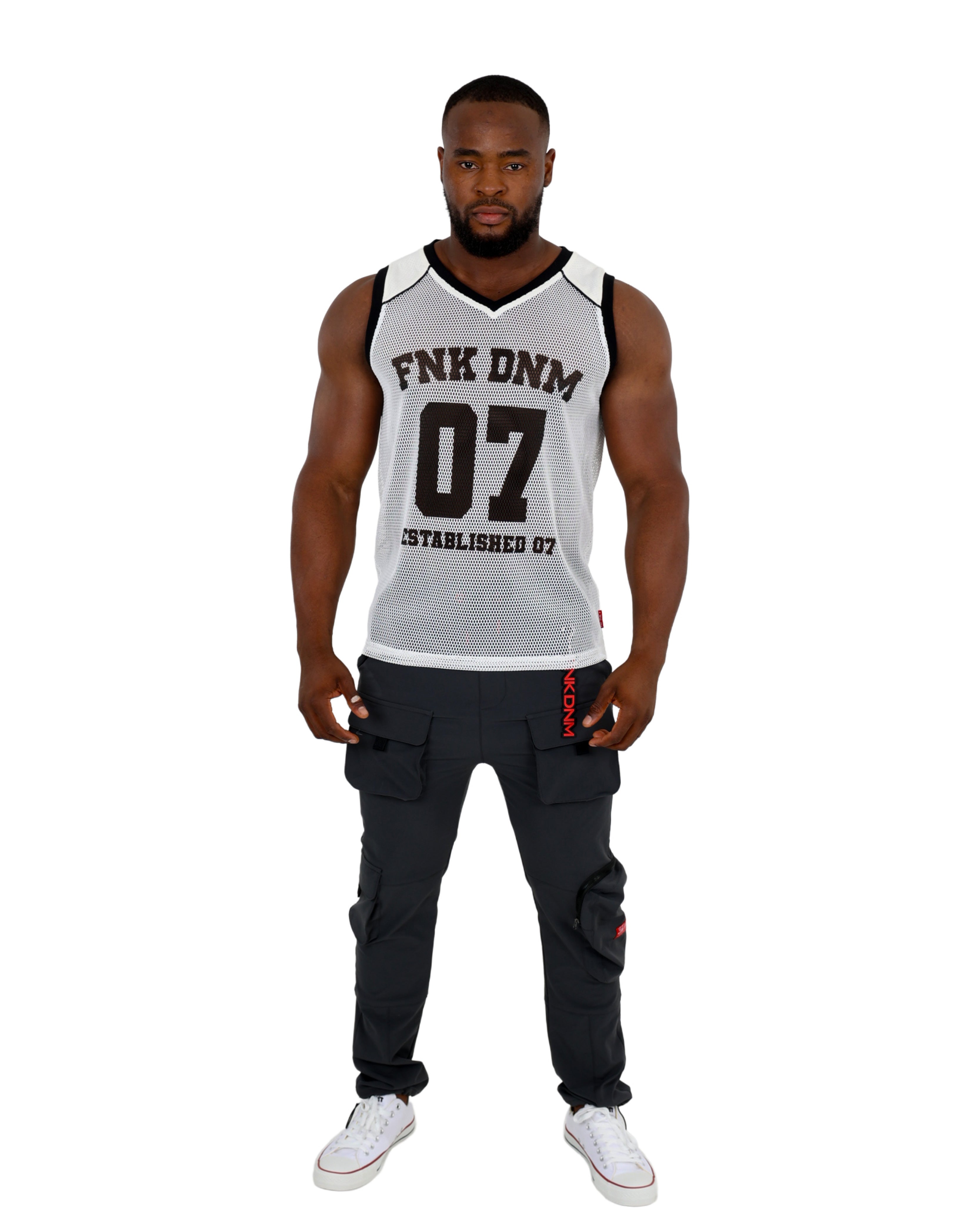 Funk DNM 07 White Sports Mesh Vest
