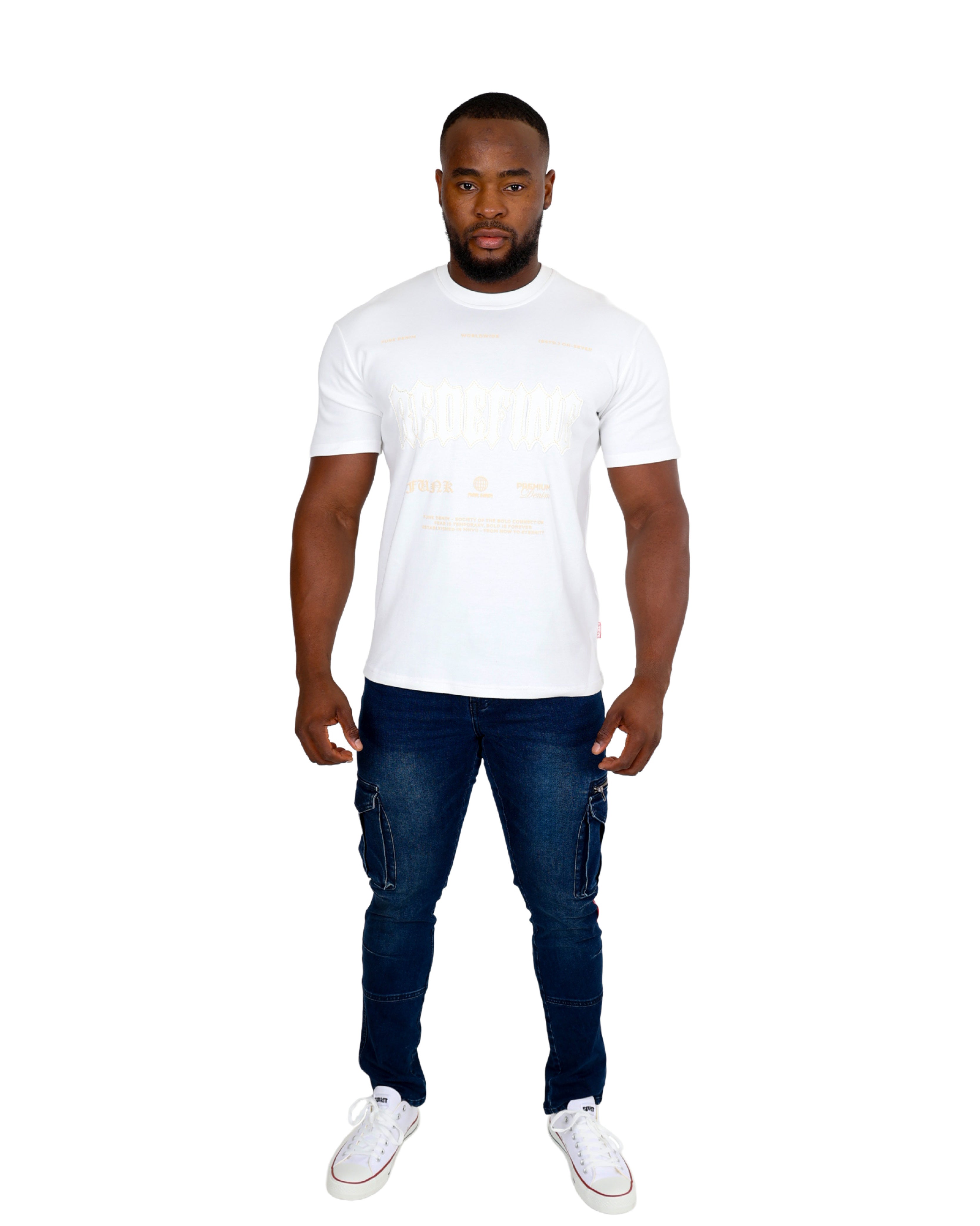 Funk Redefine Bold Cream Applique T-Shirt